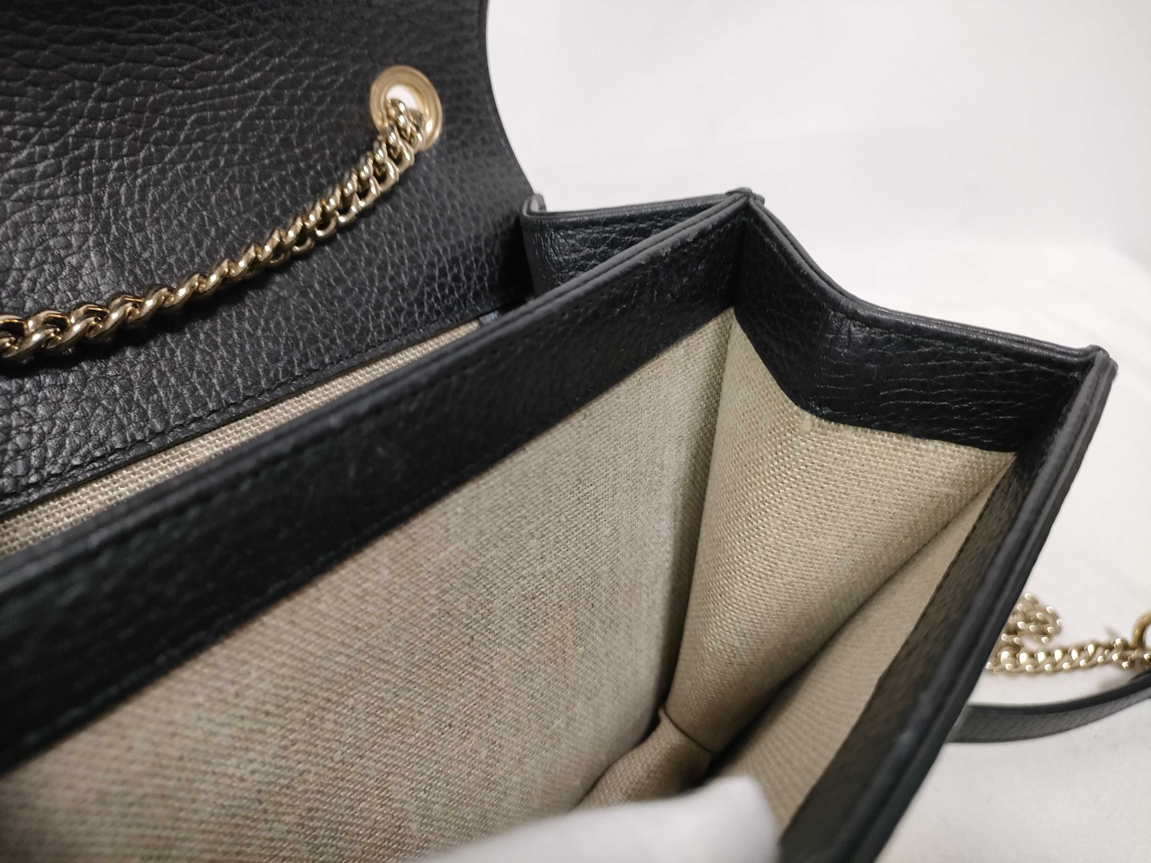 Black Leather Shoulder Bag — view 12