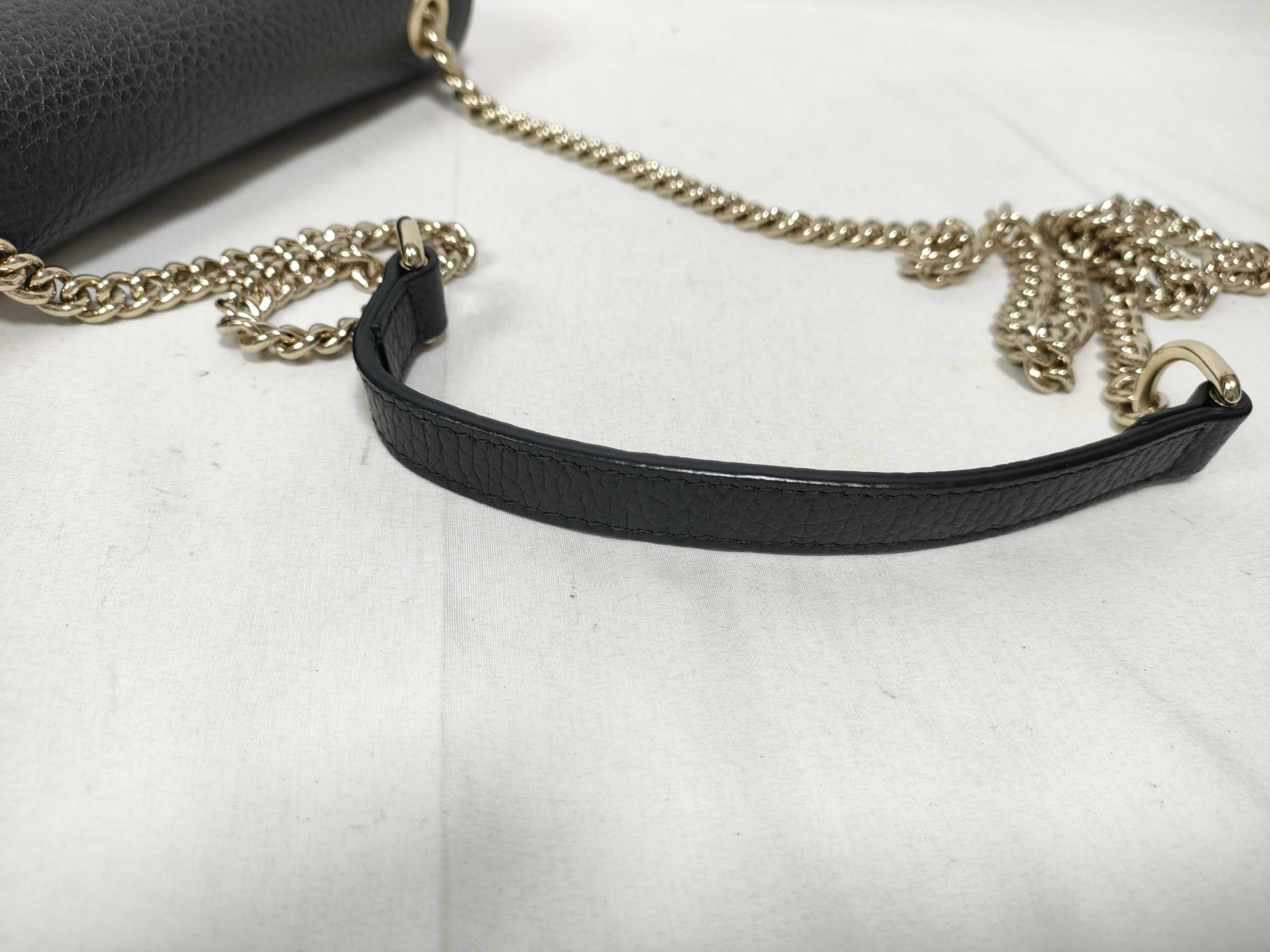 Black Leather Shoulder Bag — view 6