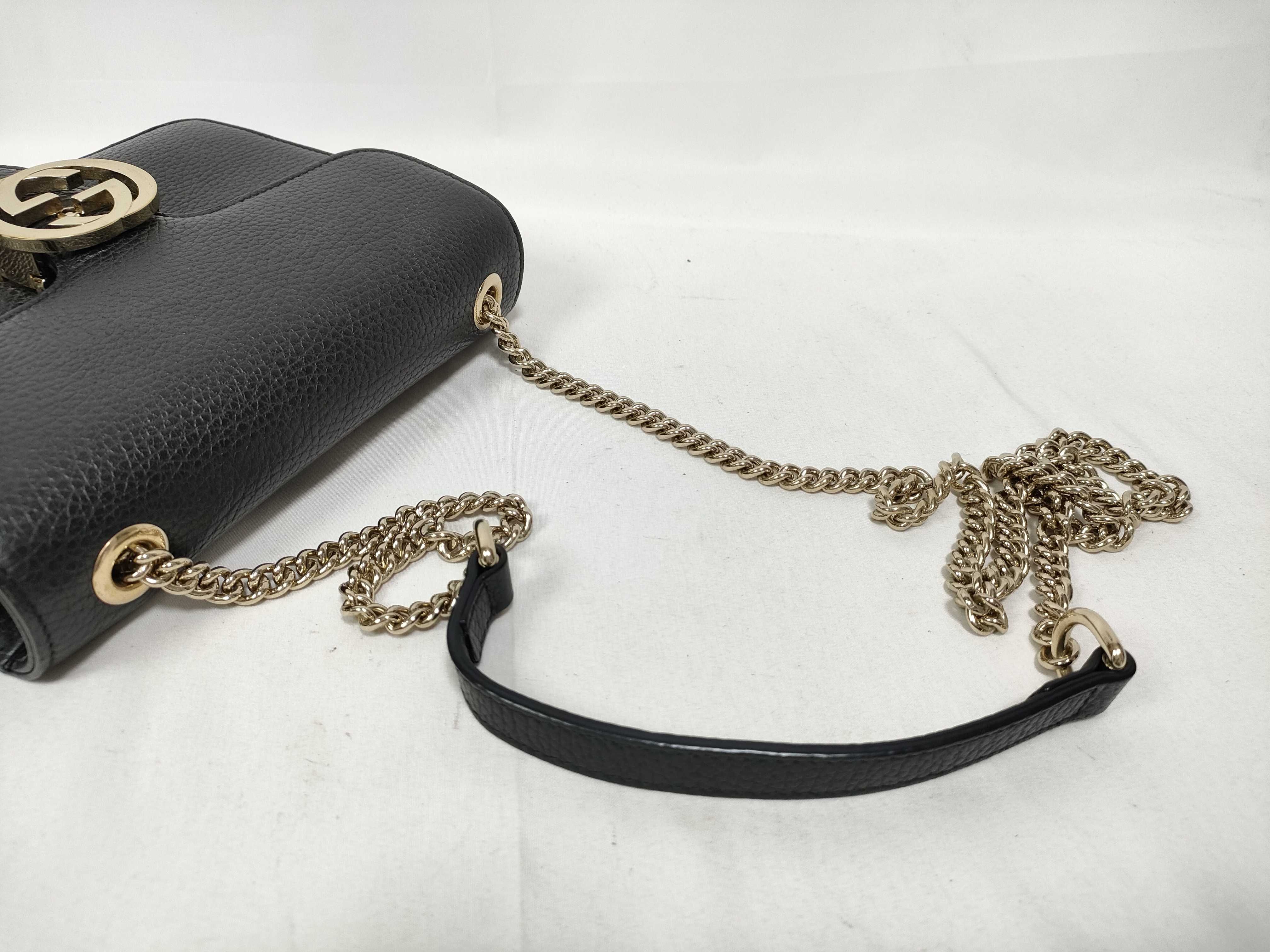 Black Leather Shoulder Bag — view 7