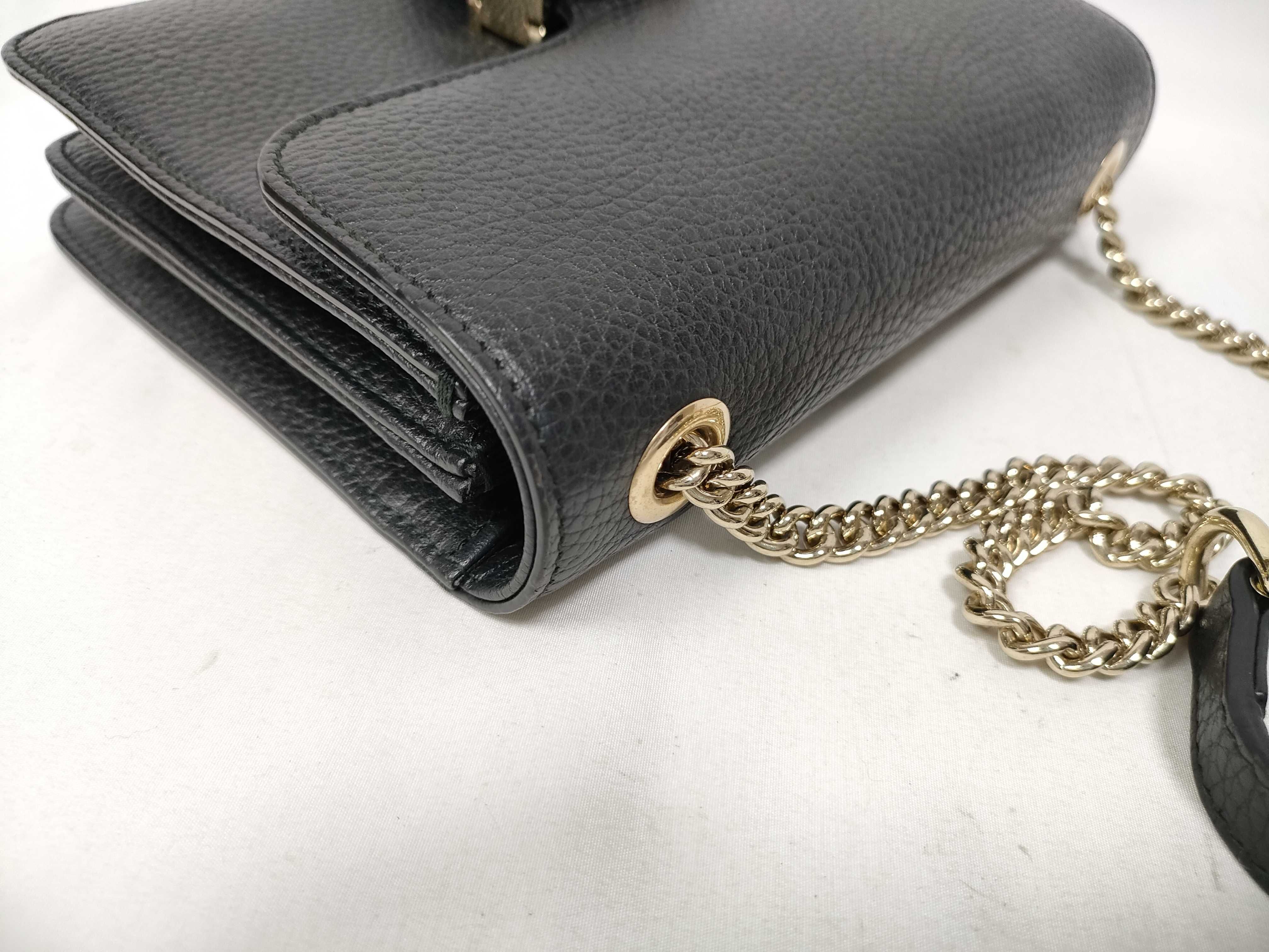 Black Leather Shoulder Bag — view 9