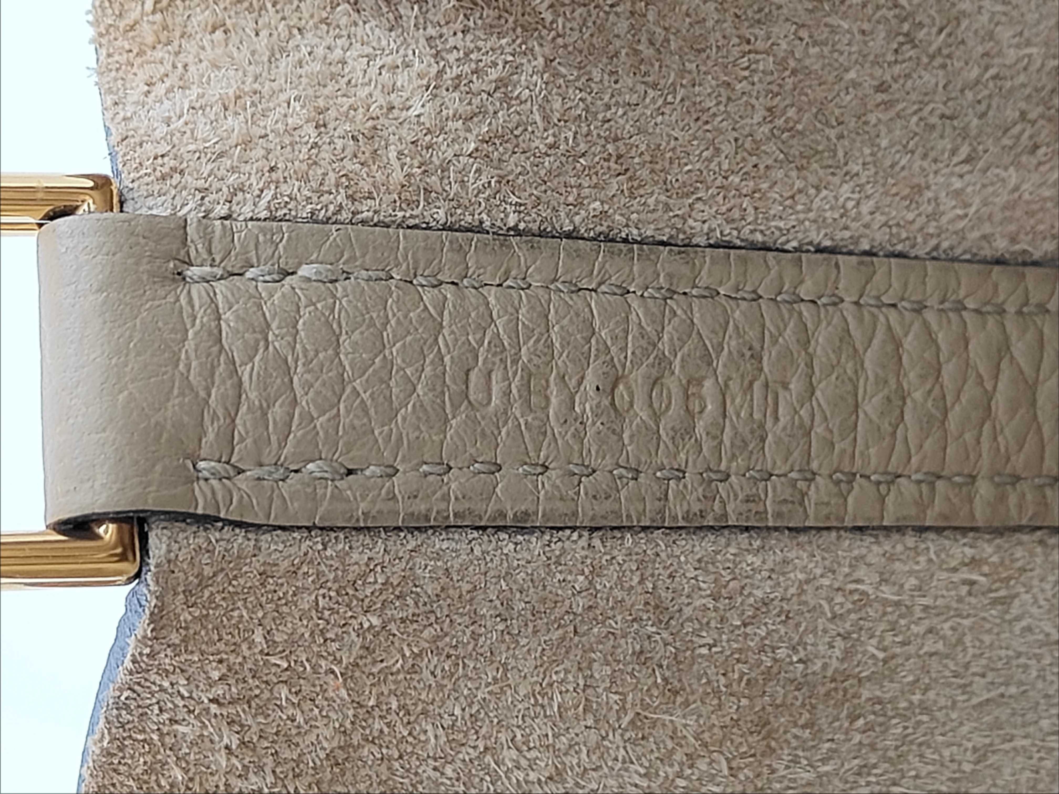 Picotin Lock PM (U stamp) Taurillon Clemence leather, Poussière leather, gold hardware handbag — view 10