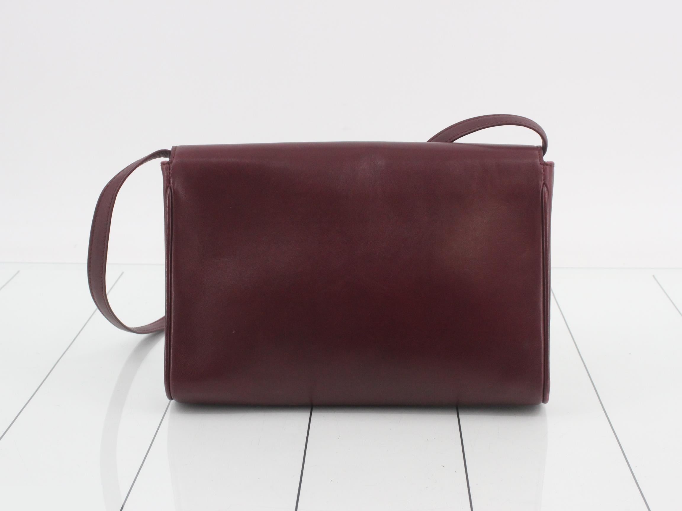 Triomphe Burcandy Leather Shoulder Bag — view 2