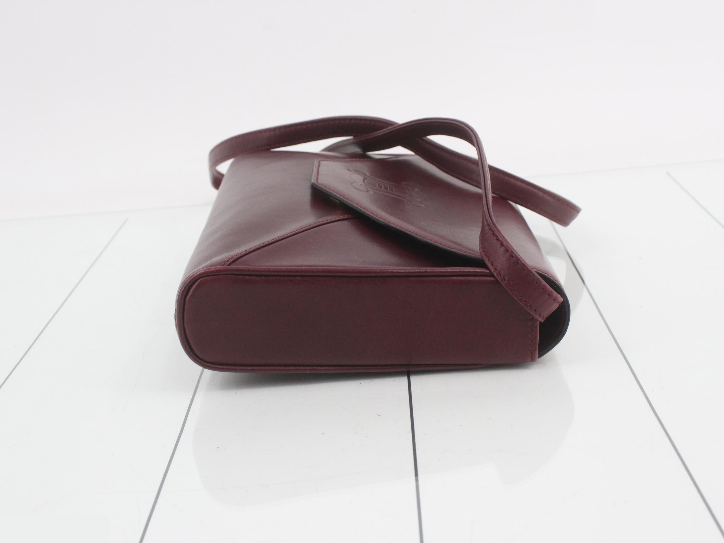 Triomphe Burcandy Leather Shoulder Bag — view 3