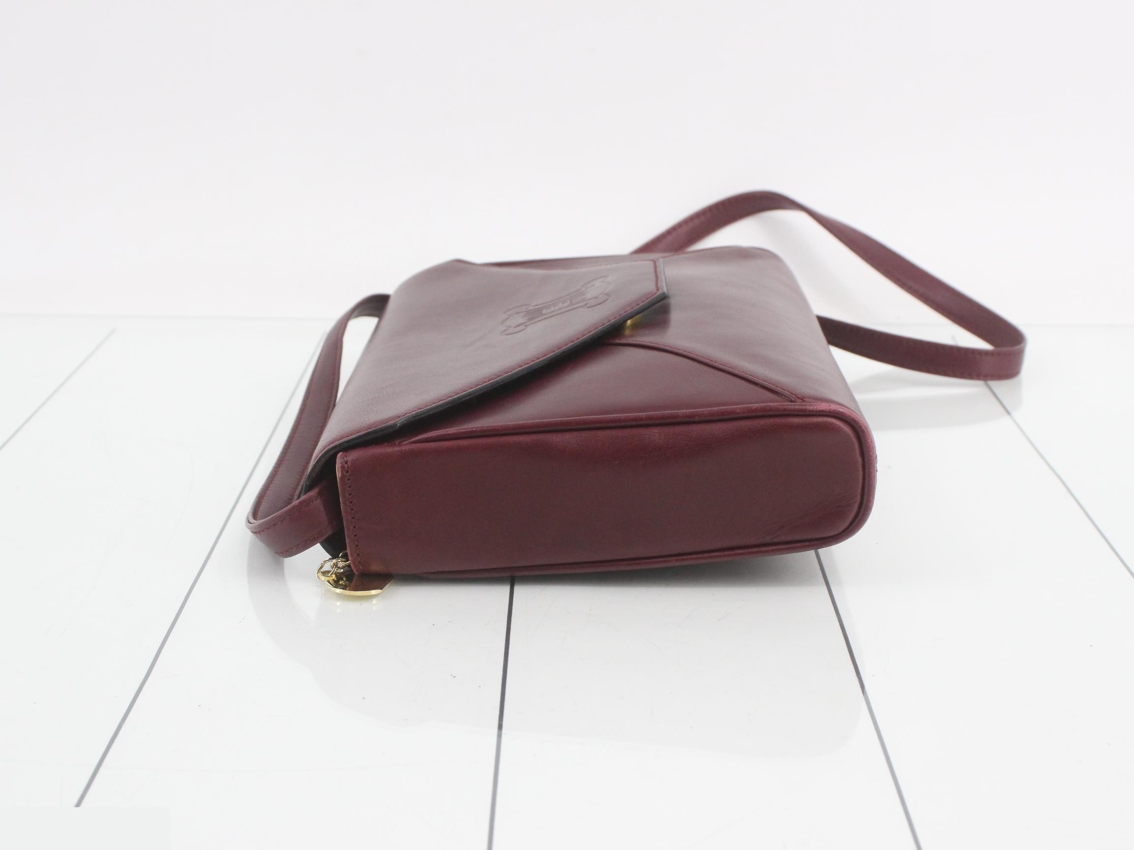 Triomphe Burcandy Leather Shoulder Bag — view 4