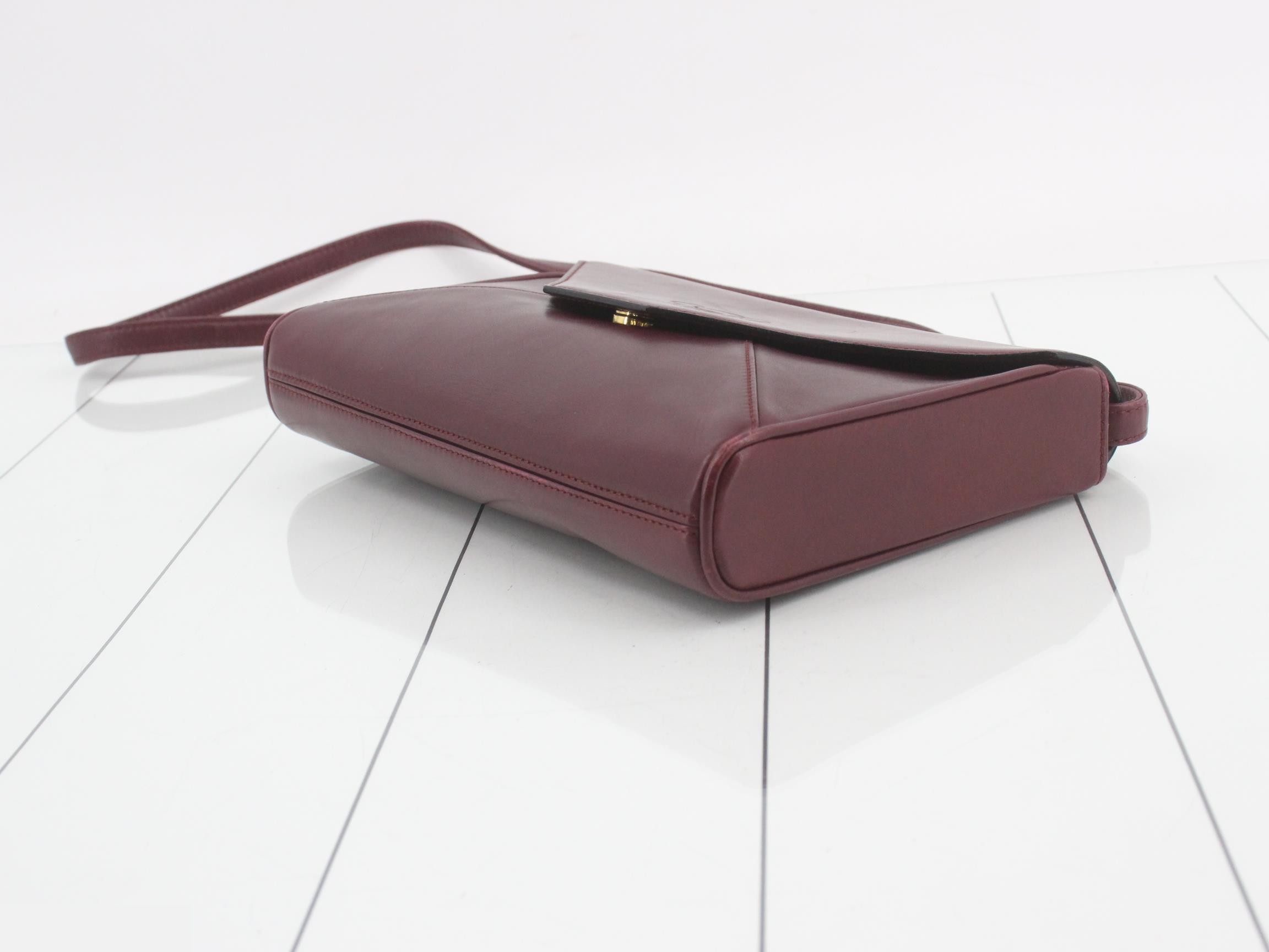 Triomphe Burcandy Leather Shoulder Bag — view 6