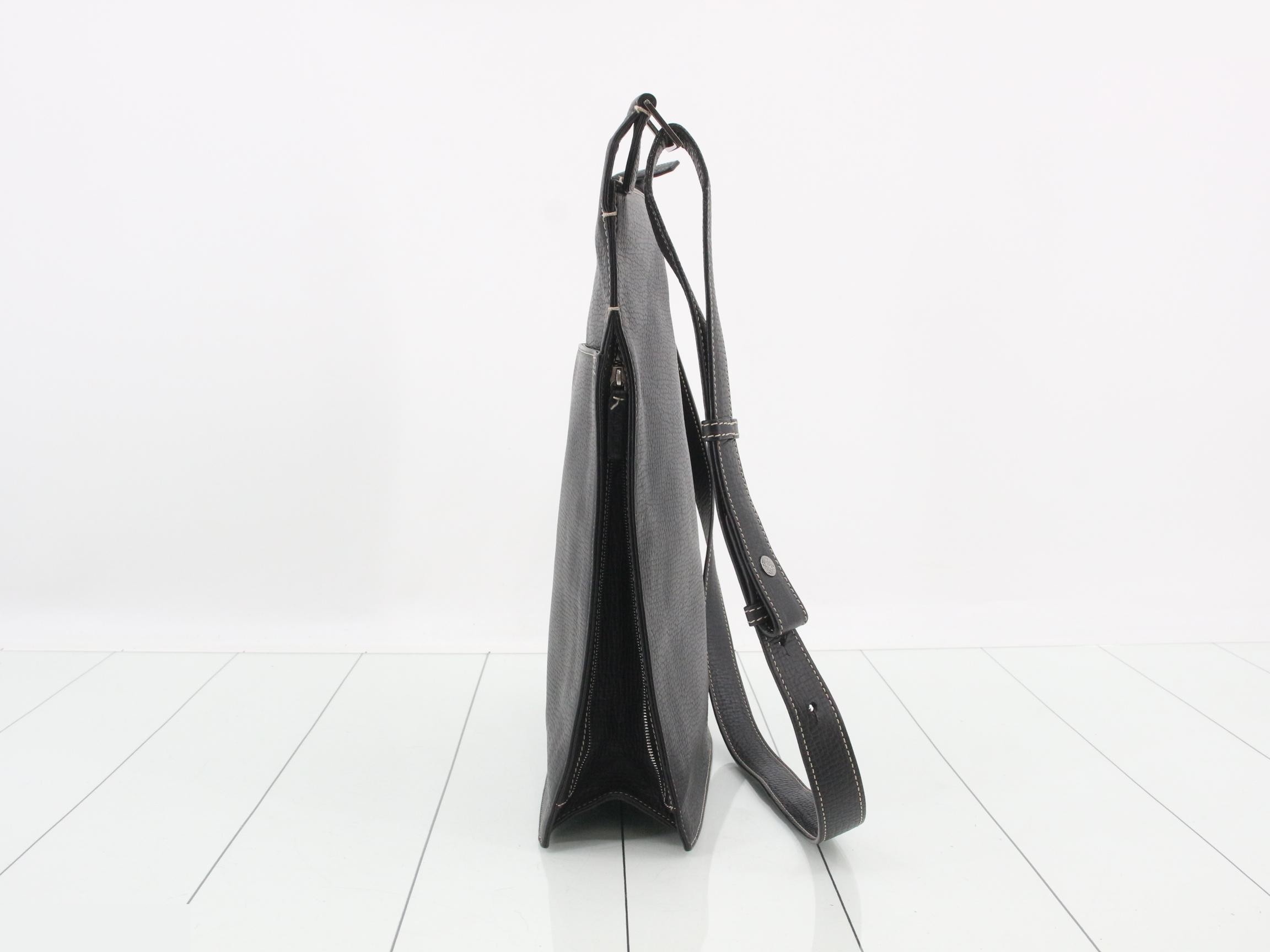 Shoulder bag, black, leather — view 4