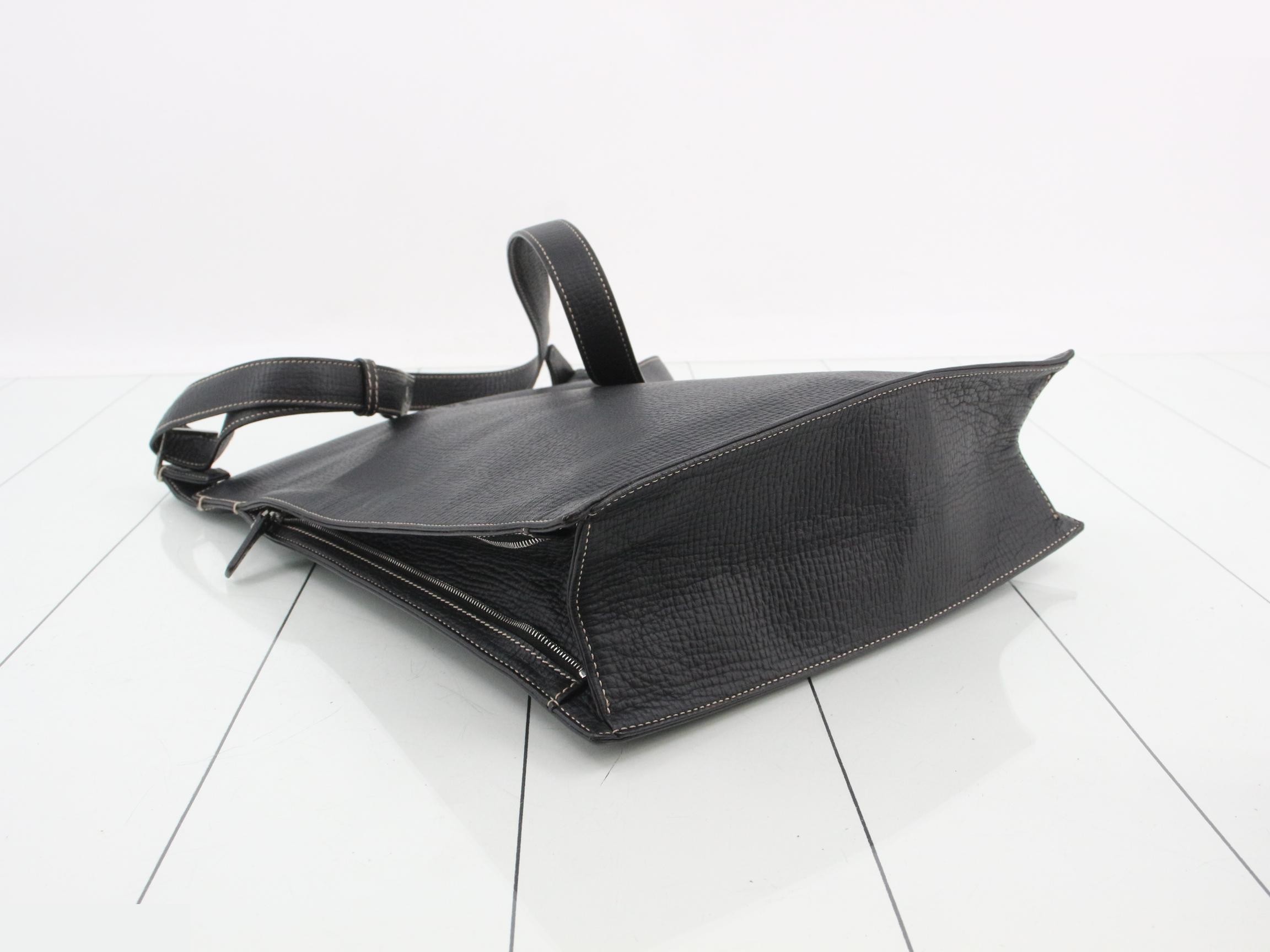 Shoulder bag, black, leather — view 5