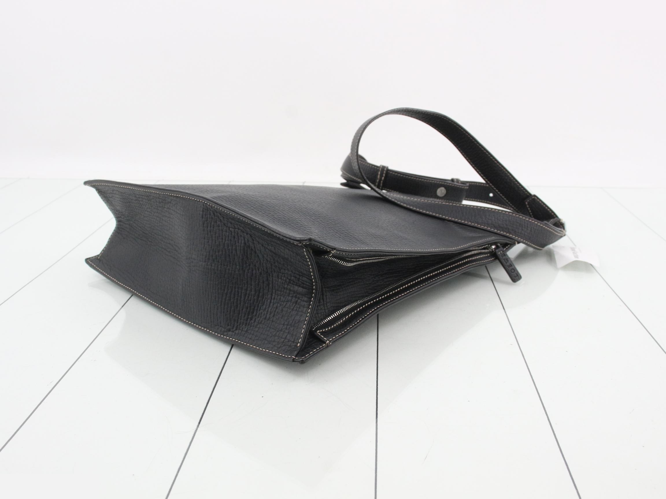 Shoulder bag, black, leather — view 6
