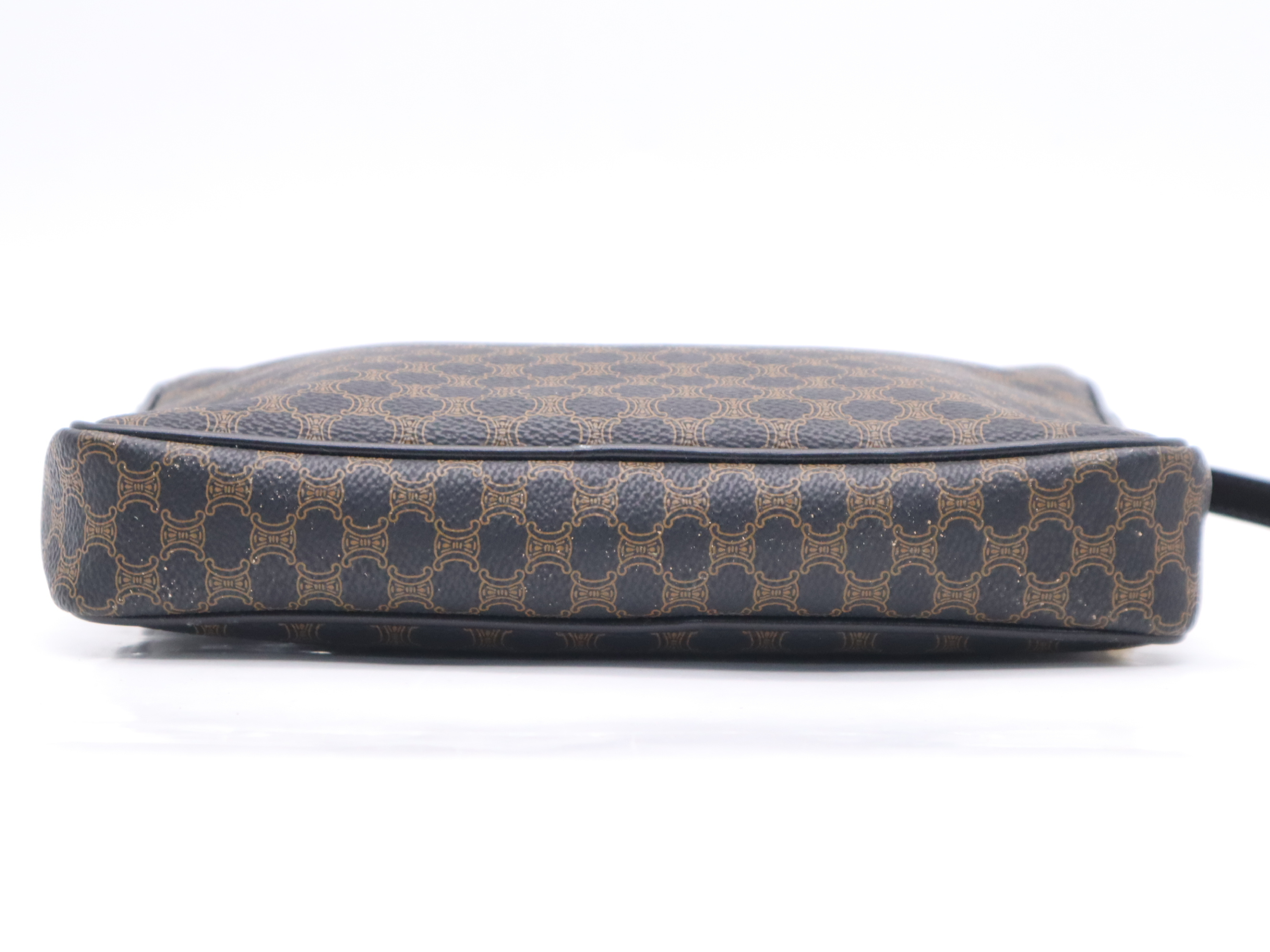 PVC x Leather Macadam Pattern Clutch Bag, Brown, Gold Hardware Clutch Bag — view 4