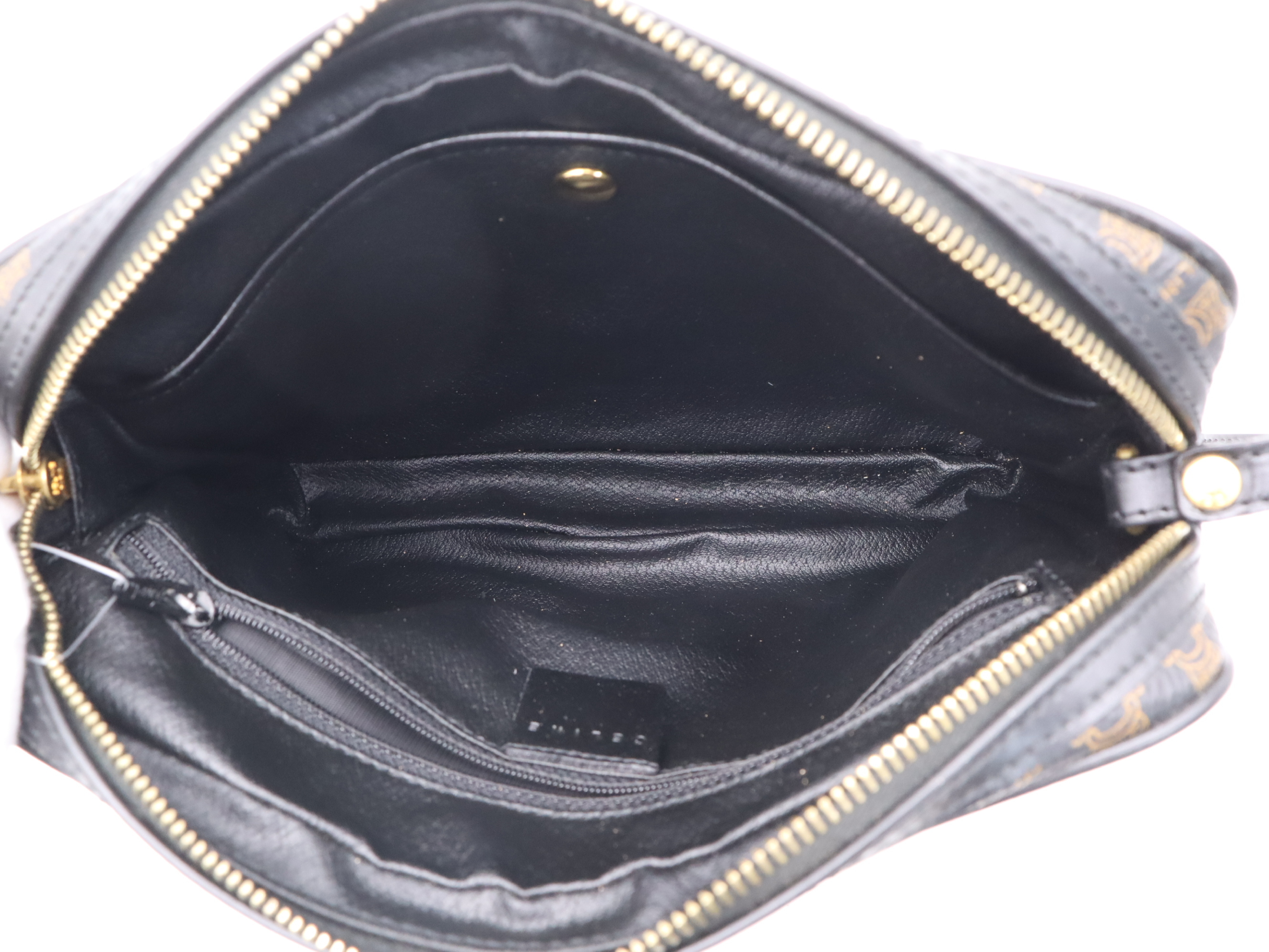 PVC x Leather Macadam Pattern Clutch Bag, Brown, Gold Hardware Clutch Bag — view 9