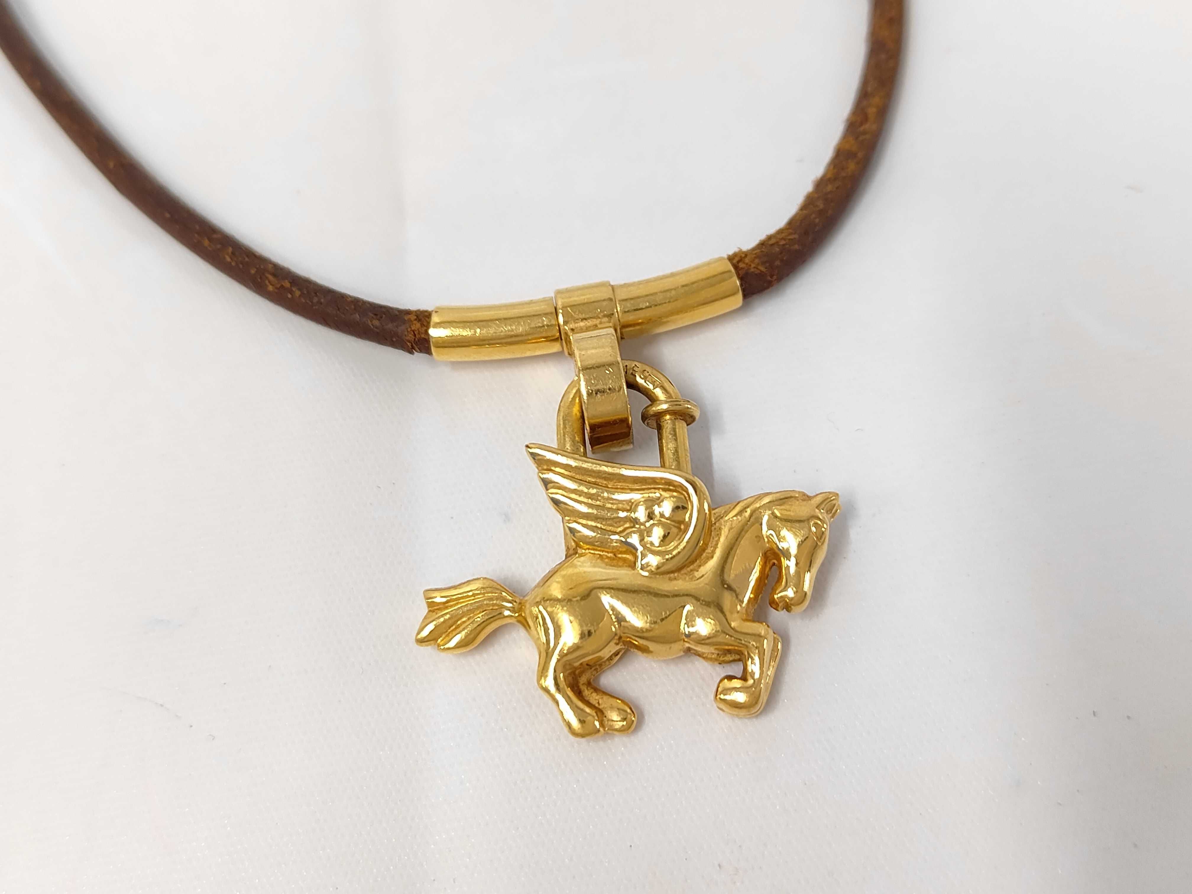 Pegasus Choker with Gold Charm and Padlock Necklace — view 2