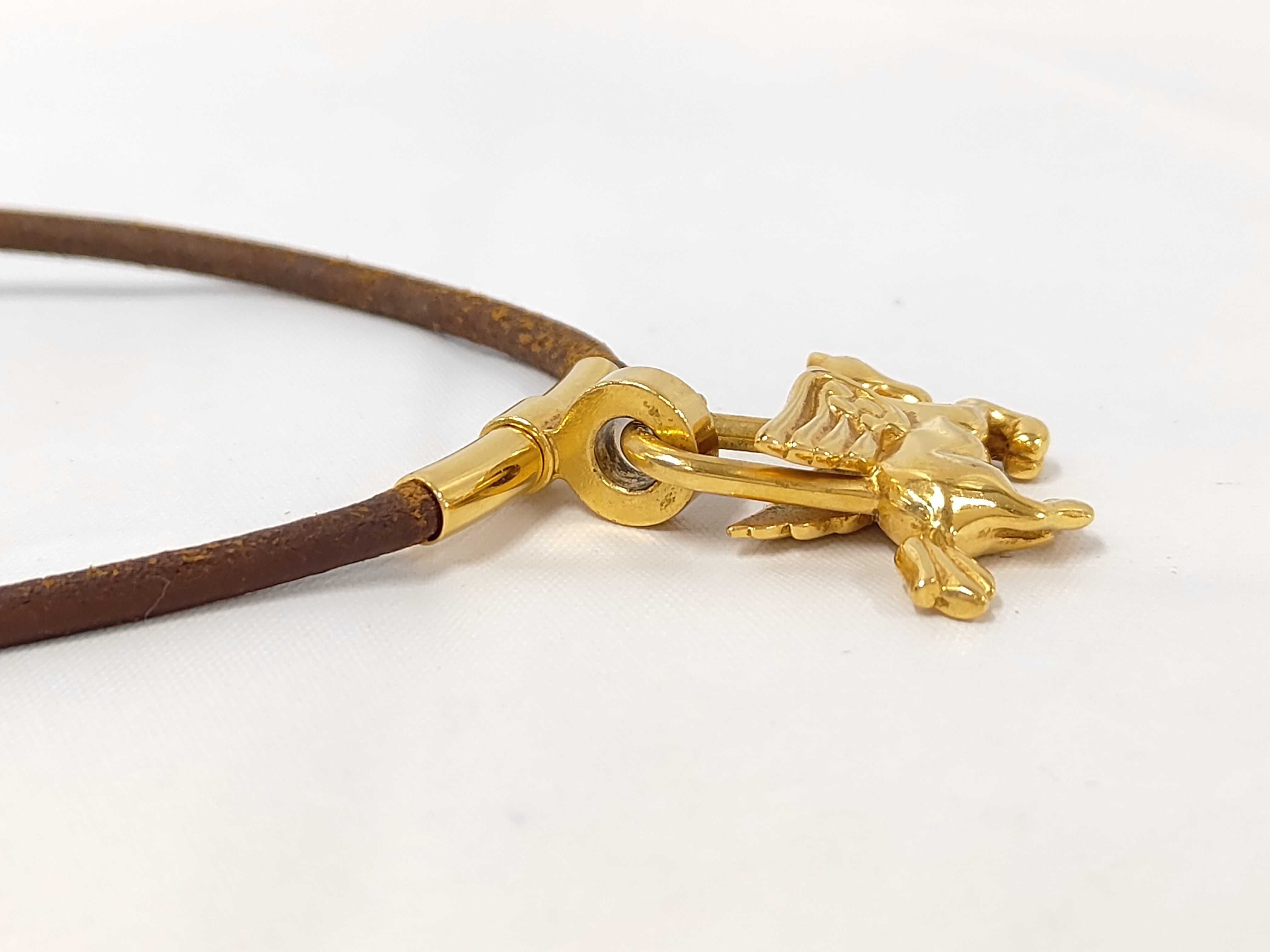 Pegasus Choker with Gold Charm and Padlock Necklace — view 3
