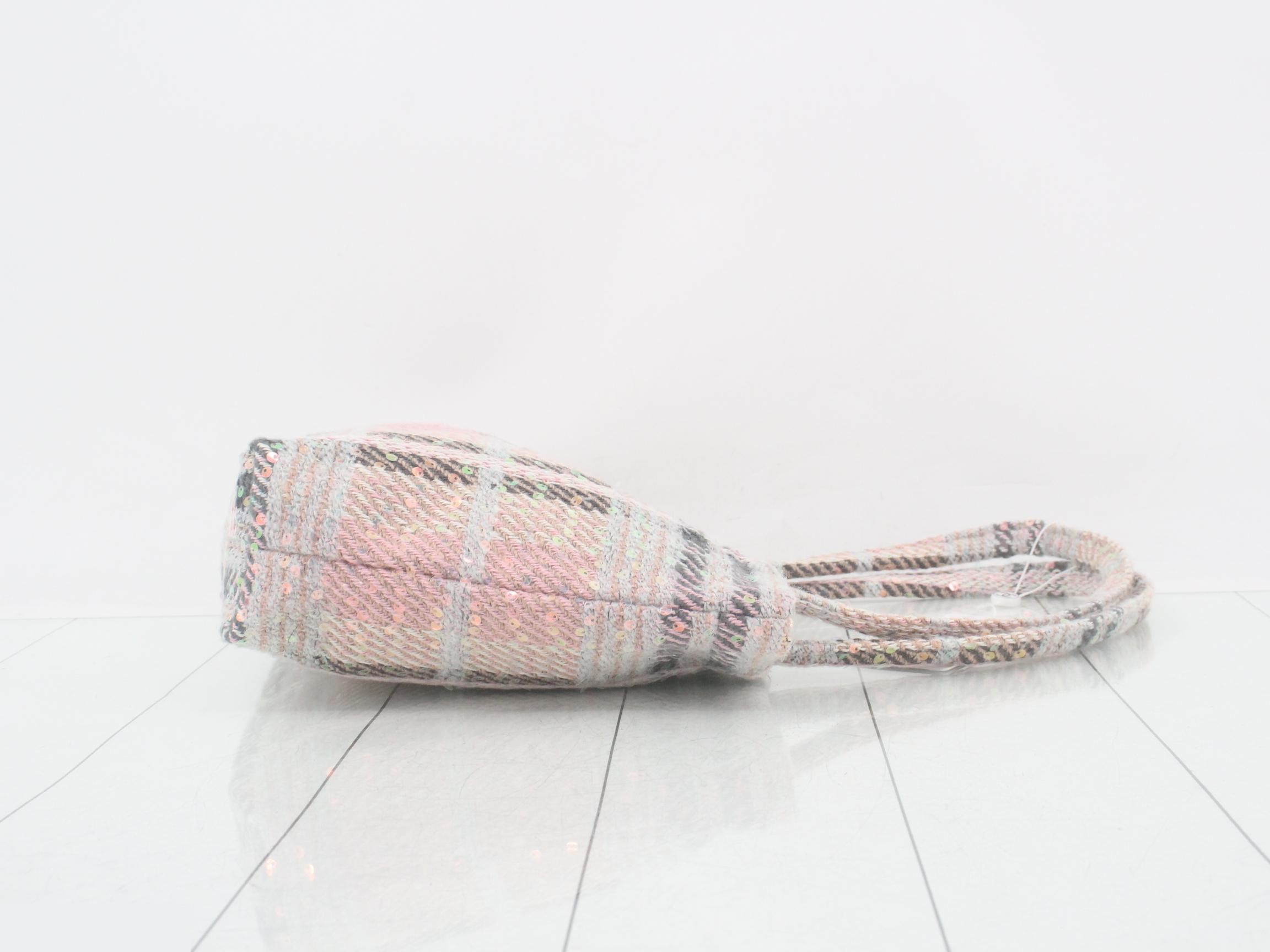 tweed and sequin handbag with Coco Mark — view 3