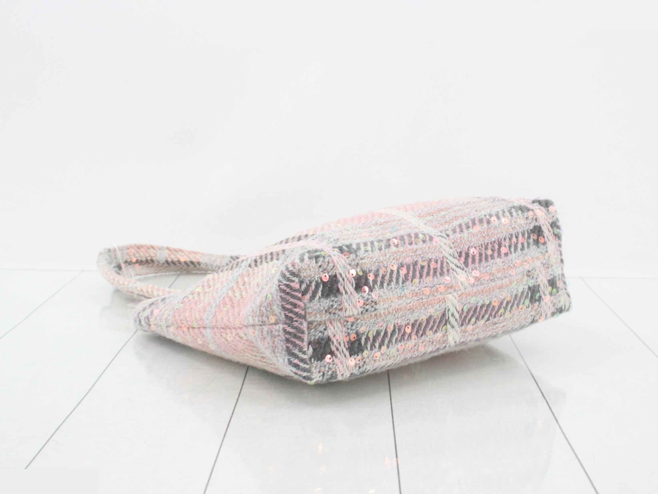 tweed and sequin handbag with Coco Mark — view 5