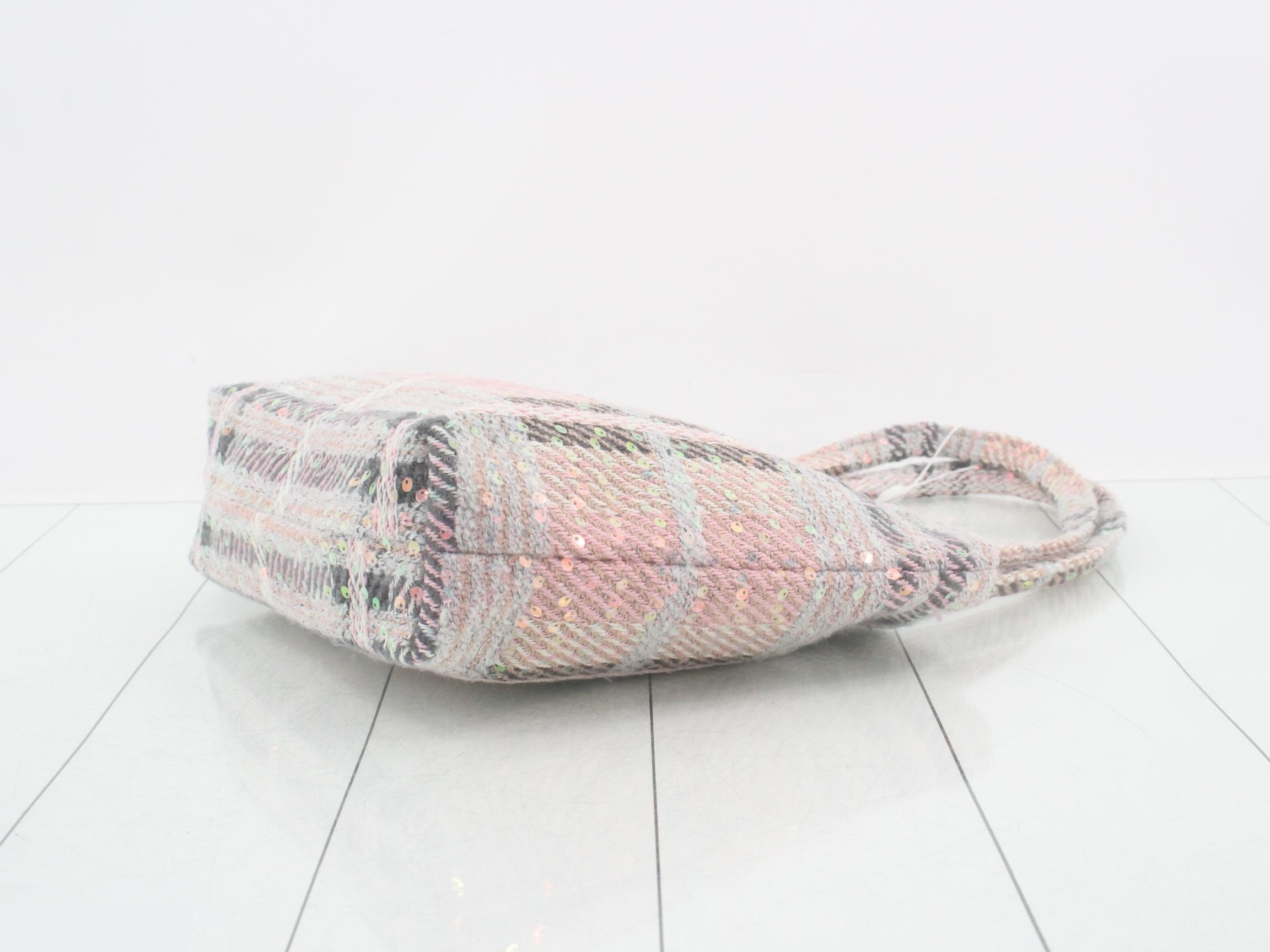 tweed and sequin handbag with Coco Mark — view 6