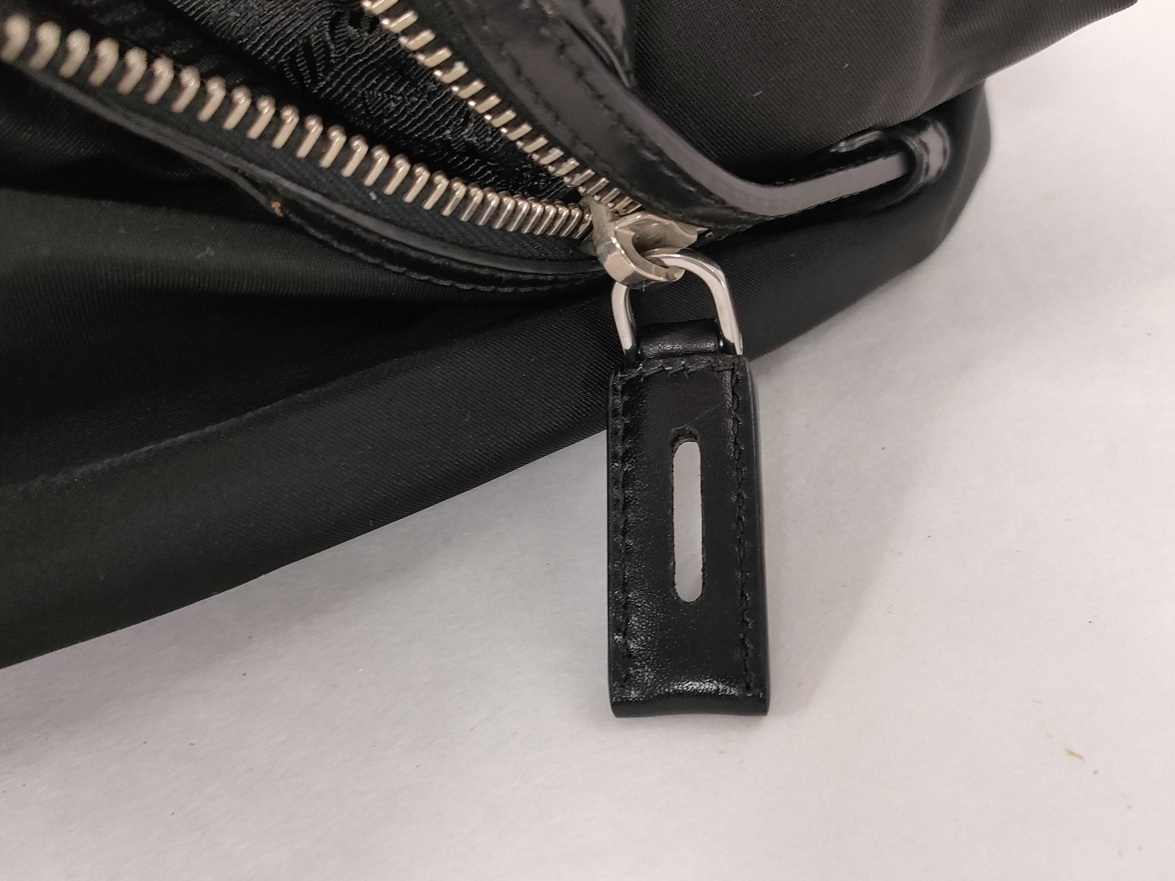 Nylon Prada Tote Bag Mini Boston Tesuto Nylon Triangle Logo Handbag — view 14