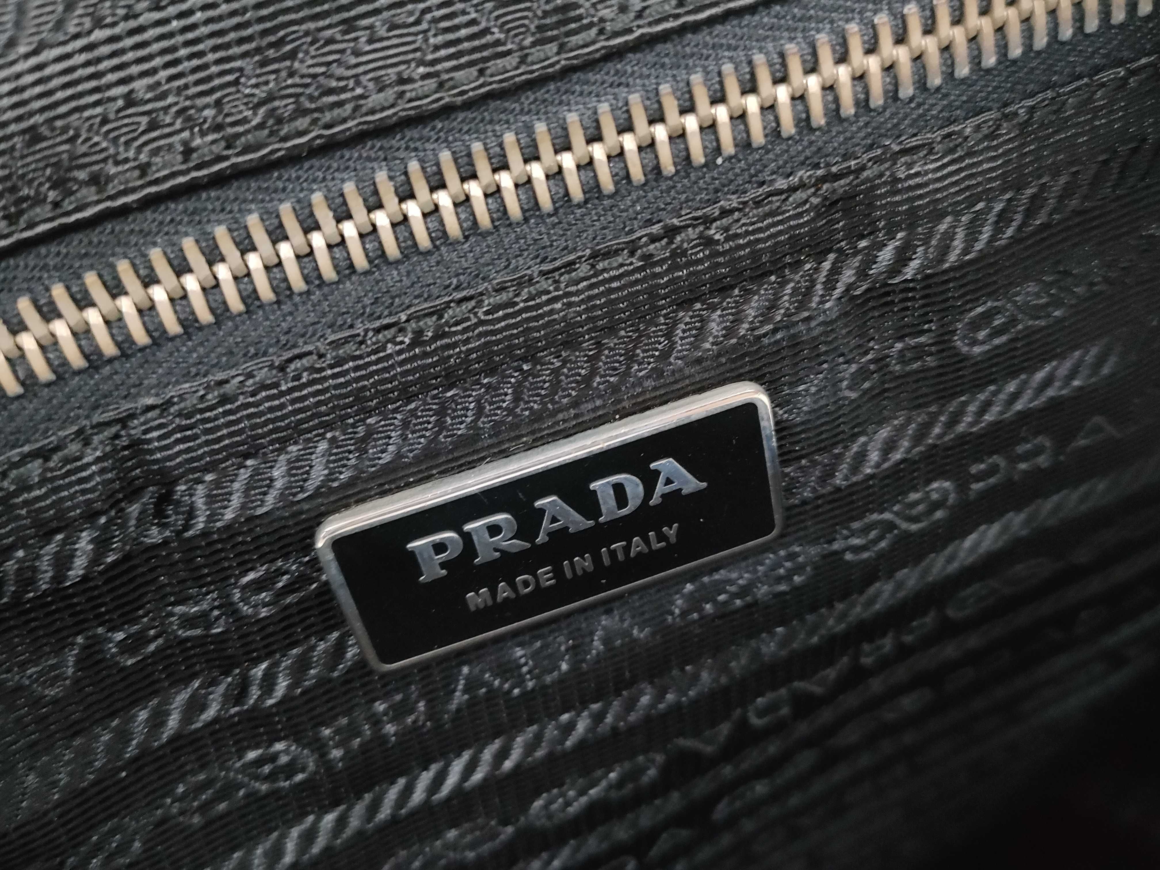 Nylon Prada Tote Bag Mini Boston Tesuto Nylon Triangle Logo Handbag — view 10