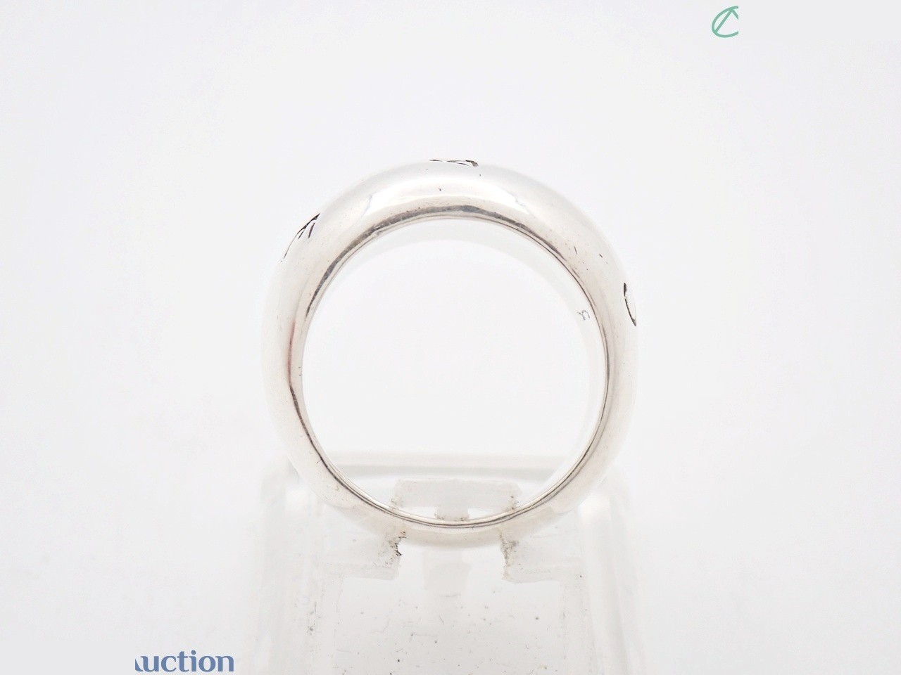 Logo Wide Ring, 925 Sterling Silver, Size #12.5, 16.0g — view 3