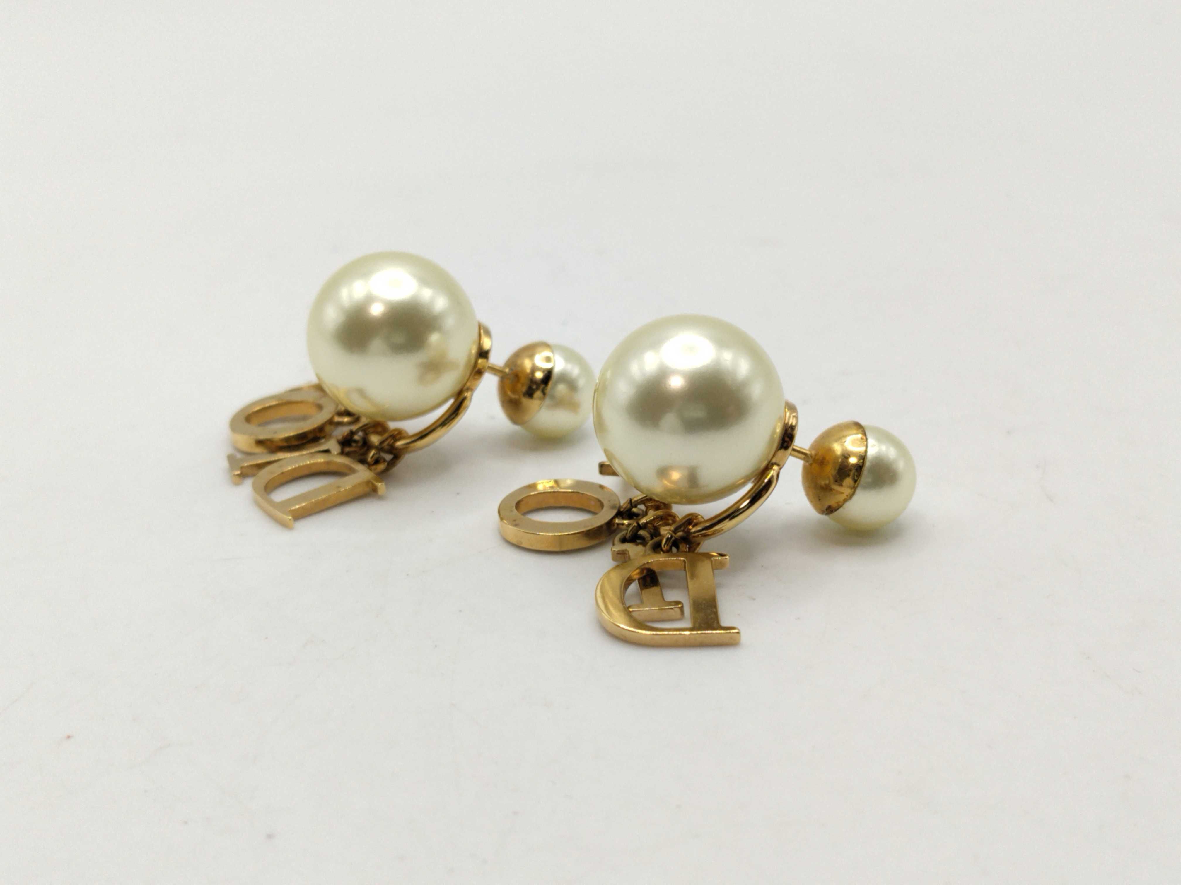 Tribal Pearl Earrings — view 2