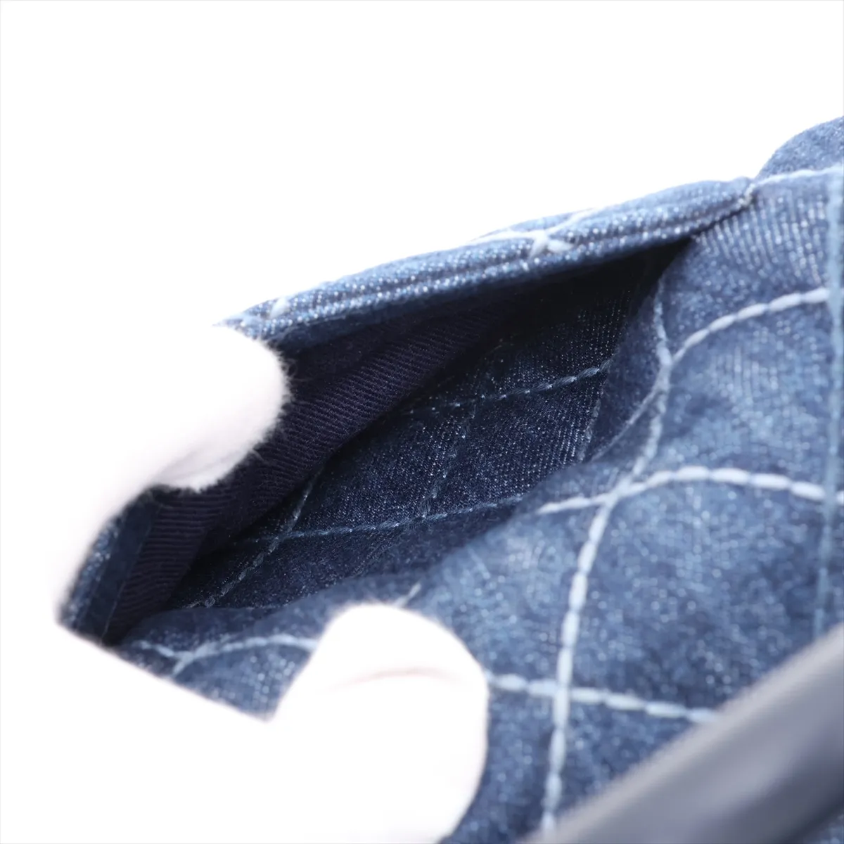 Coco Handle 24 XS Denim 2-Way Handbag, Blue with Silver Hardware, 27535048, Serial Number 27, A92990 — view 12