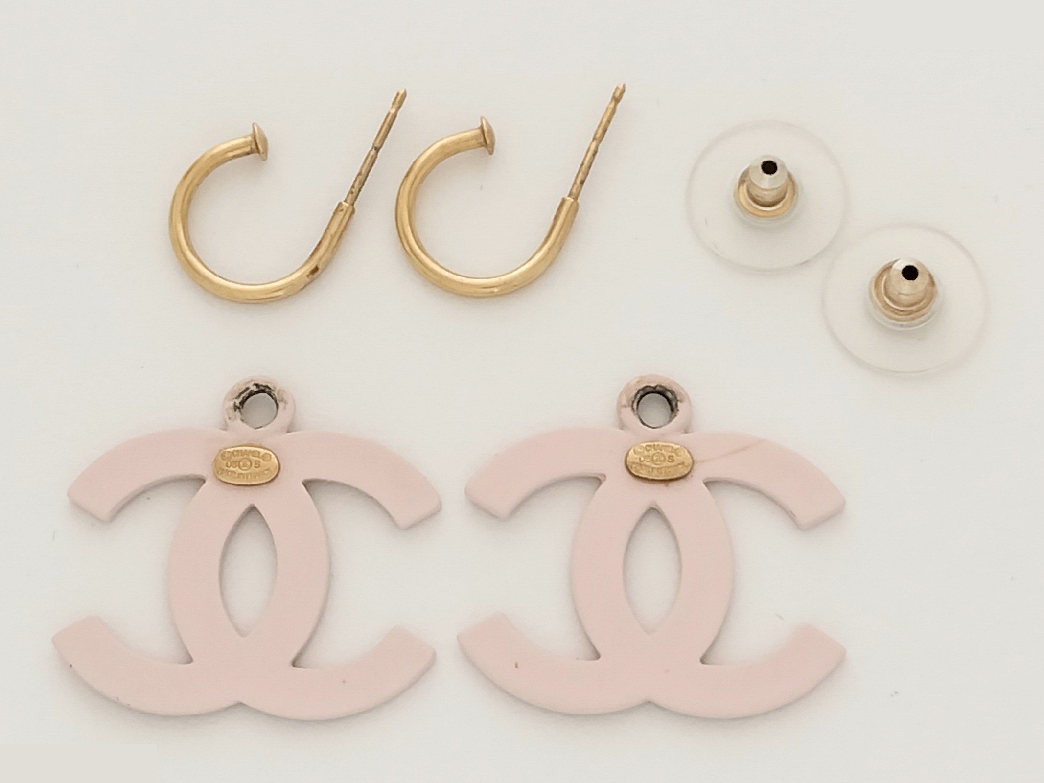 Coco Pink Gold Earrings — view 2
