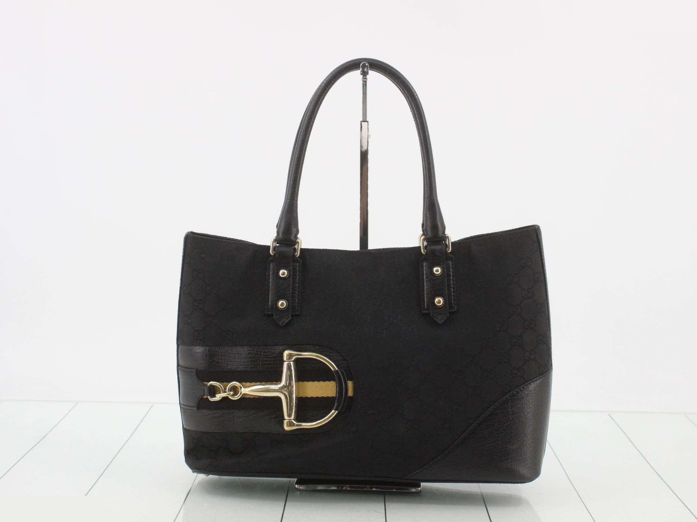 GG Canvas Horsebit Handbag