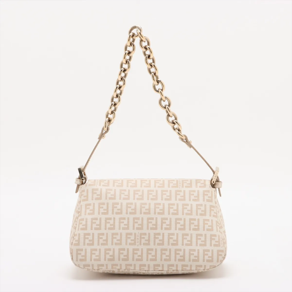 Zucchino Mamma Bucket PVC x Leather Shoulder Bag White 8BR180 — view 2