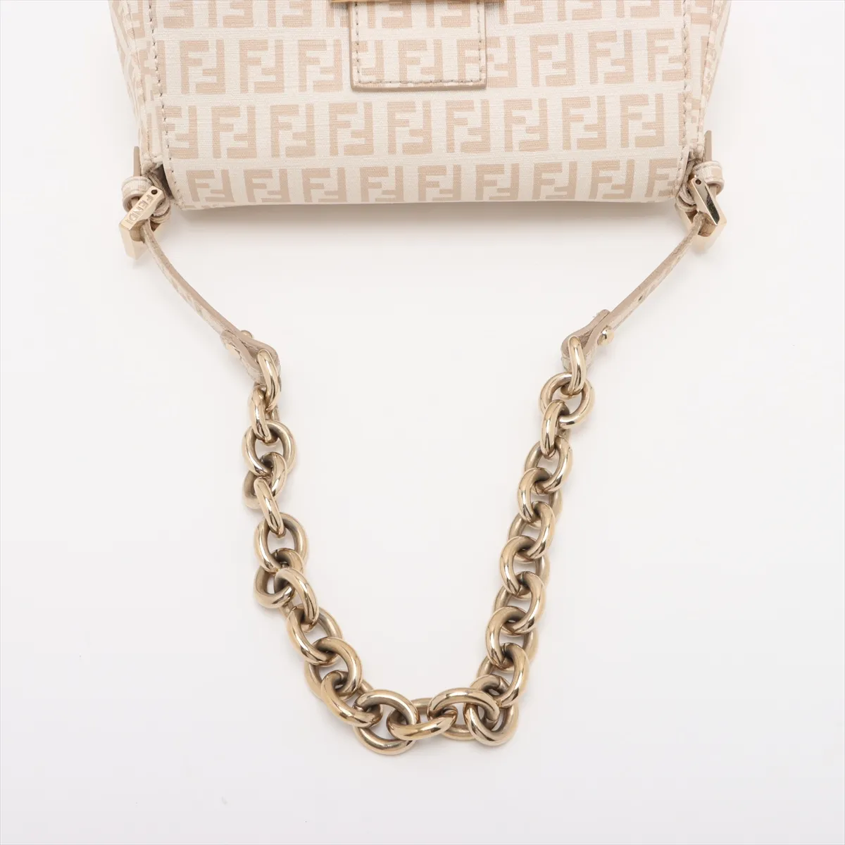 Zucchino Mamma Bucket PVC x Leather Shoulder Bag White 8BR180 — view 5