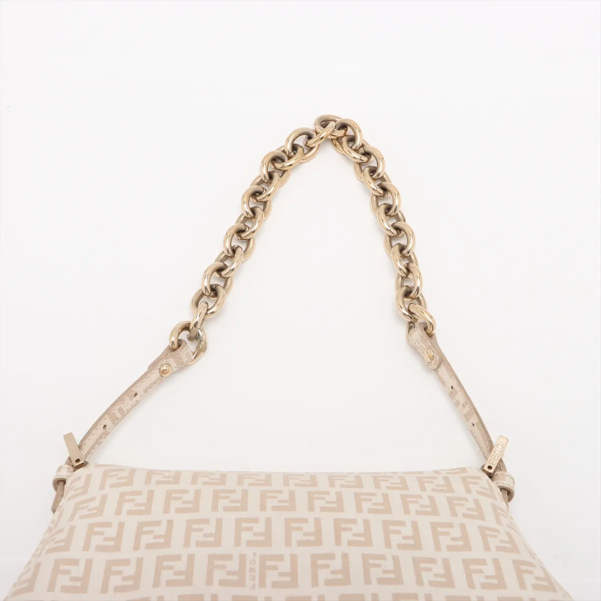 Zucchino Mamma Bucket PVC x Leather Shoulder Bag White 8BR180 — view 6