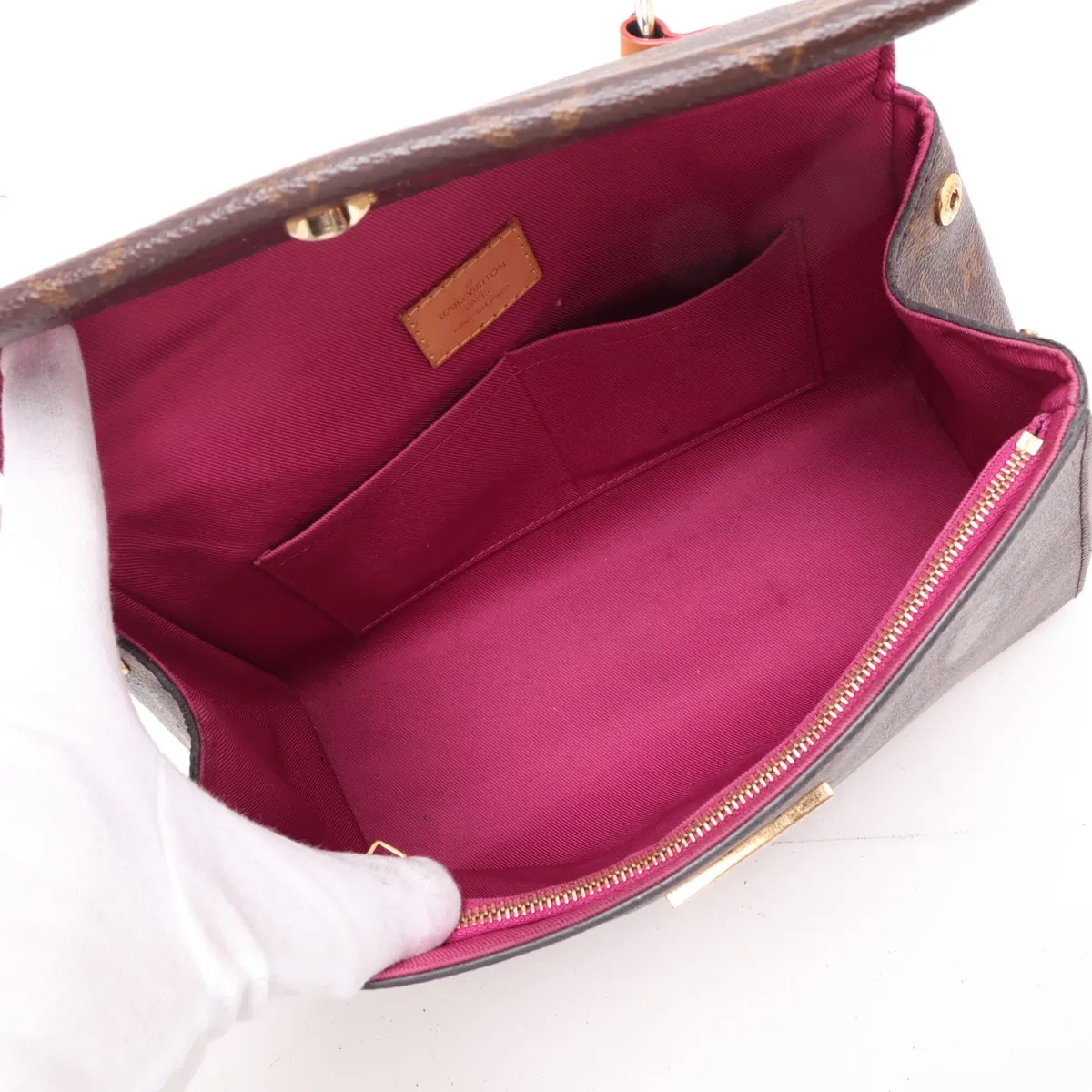 Monogram Cluny BB M42738 DU0137 Brown x Pink. Aftermarket repair at the base. RFID detected. — view 8