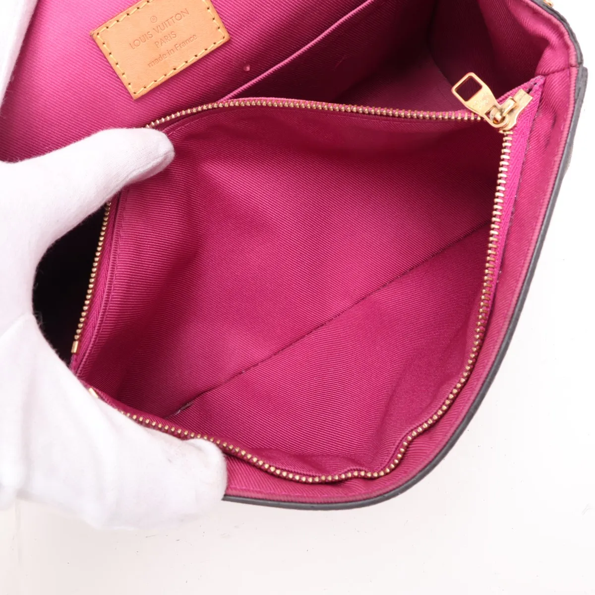 Monogram Cluny BB M42738 DU0137 Brown x Pink. Aftermarket repair at the base. RFID detected. — view 9