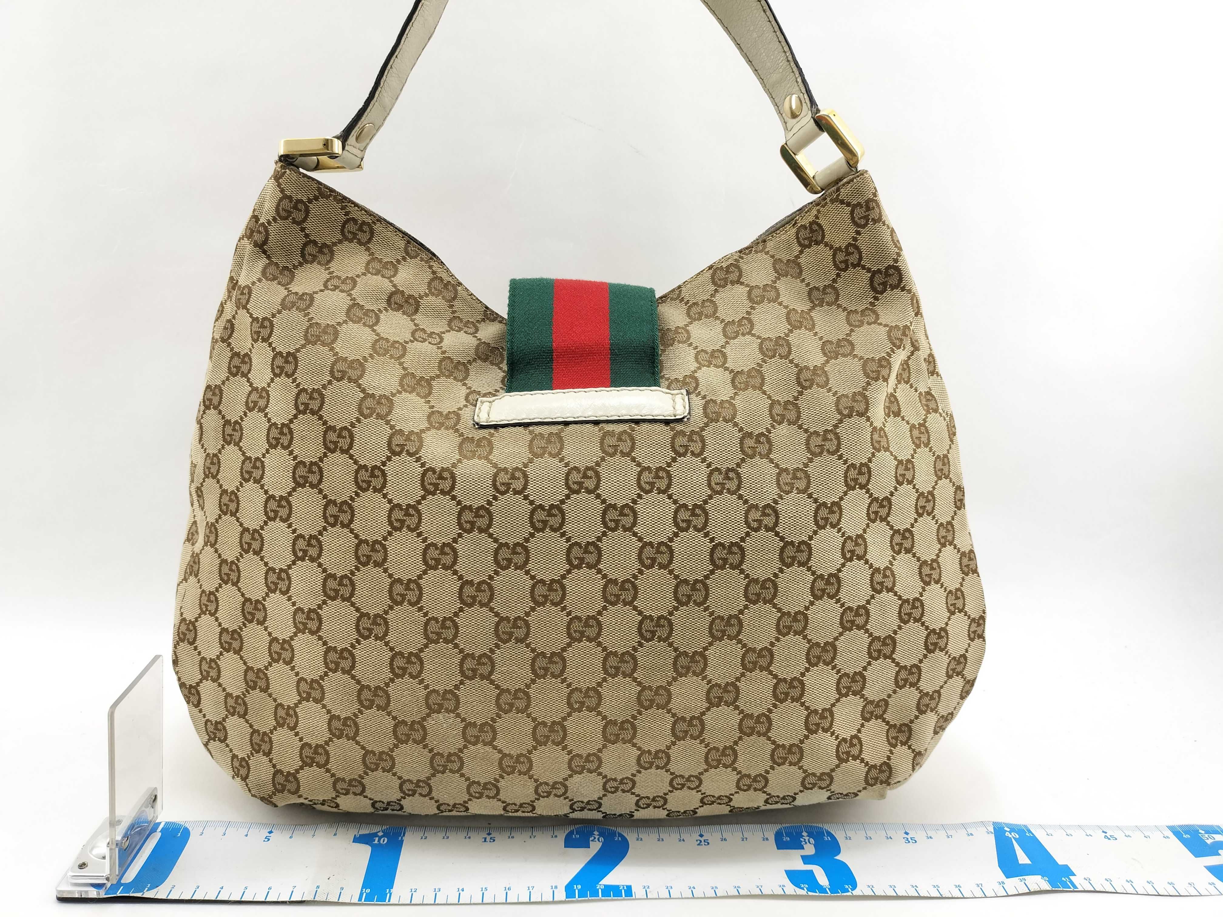GG Canvas White Canvas GG Monogram Red and Green Buckle Pumpkin Underarm Bag Shoulder Bag — view 2