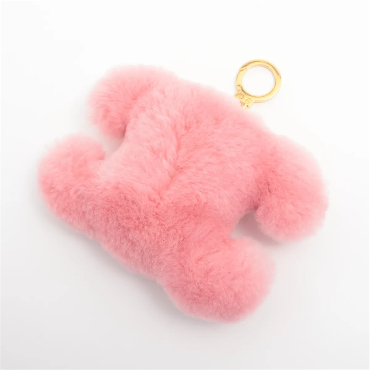 Triomphe charm, leather and fabric, pink and white. Shows — view 2