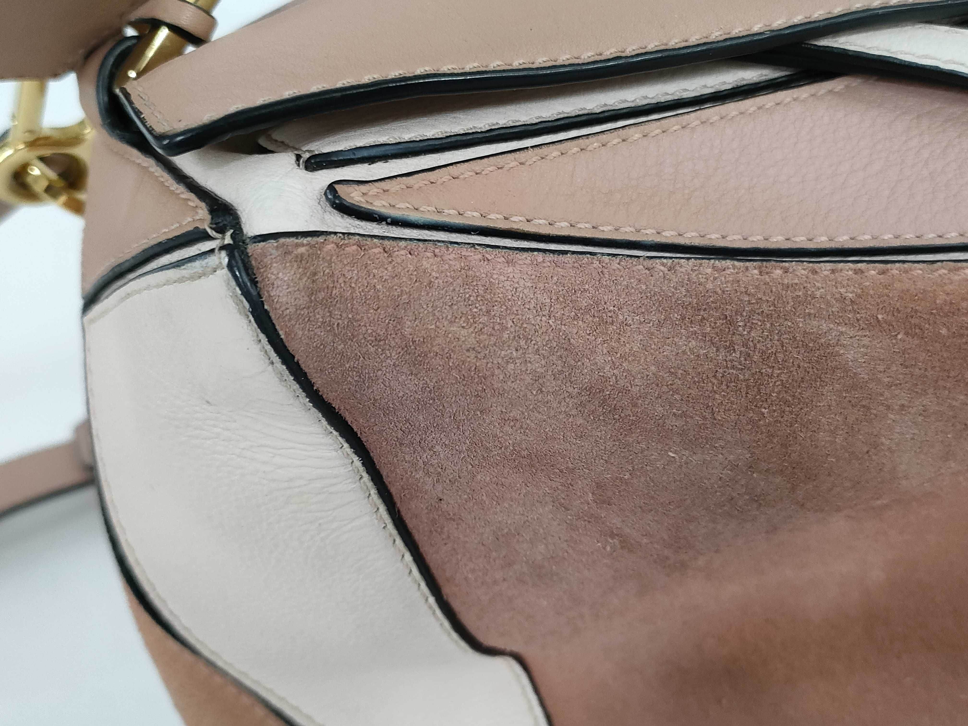 Puzzle Bag, Calfskin x Suede, Pink Shoulder Bag — view 15