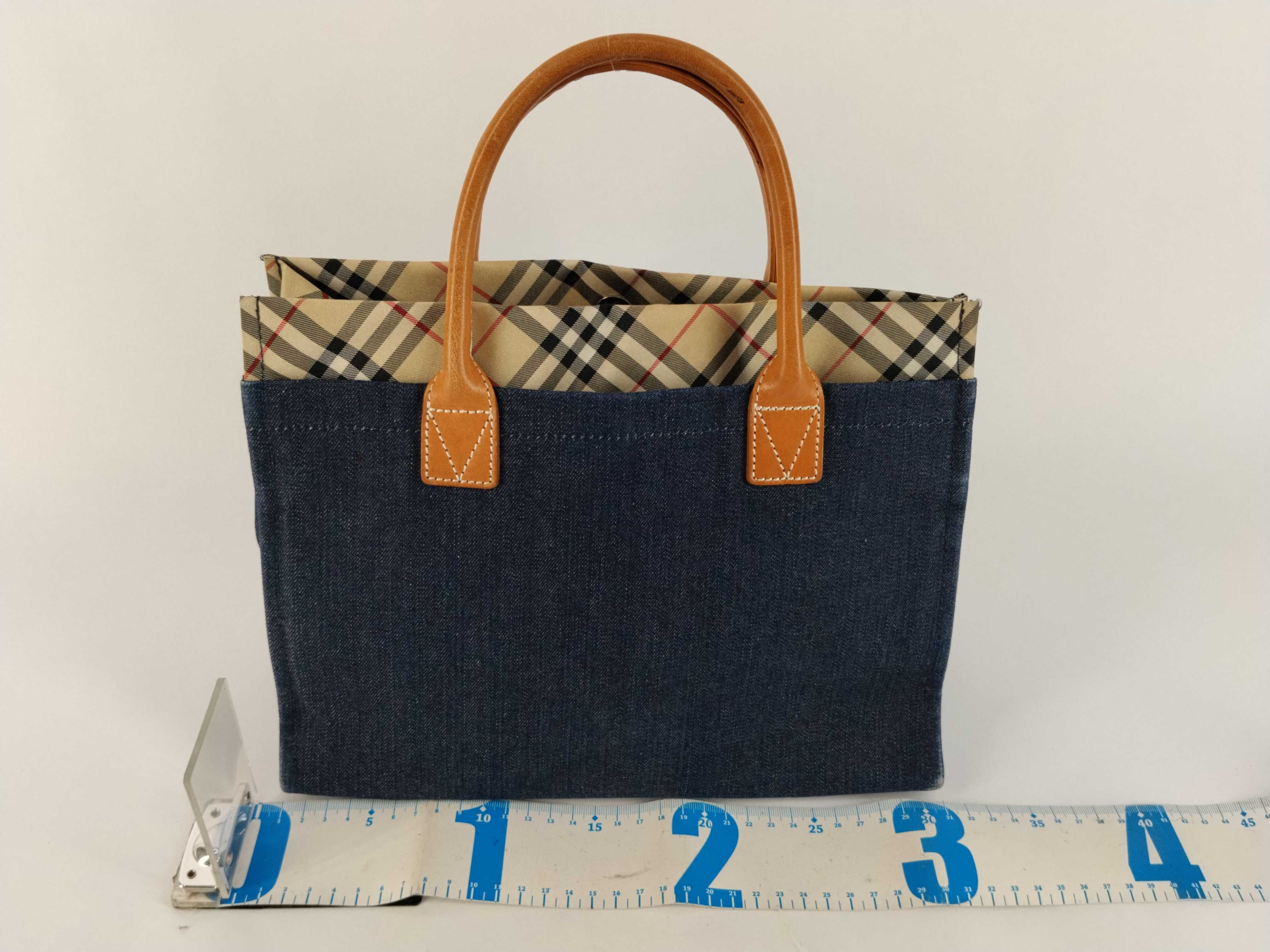 handbag, denim blue handbag — view 2