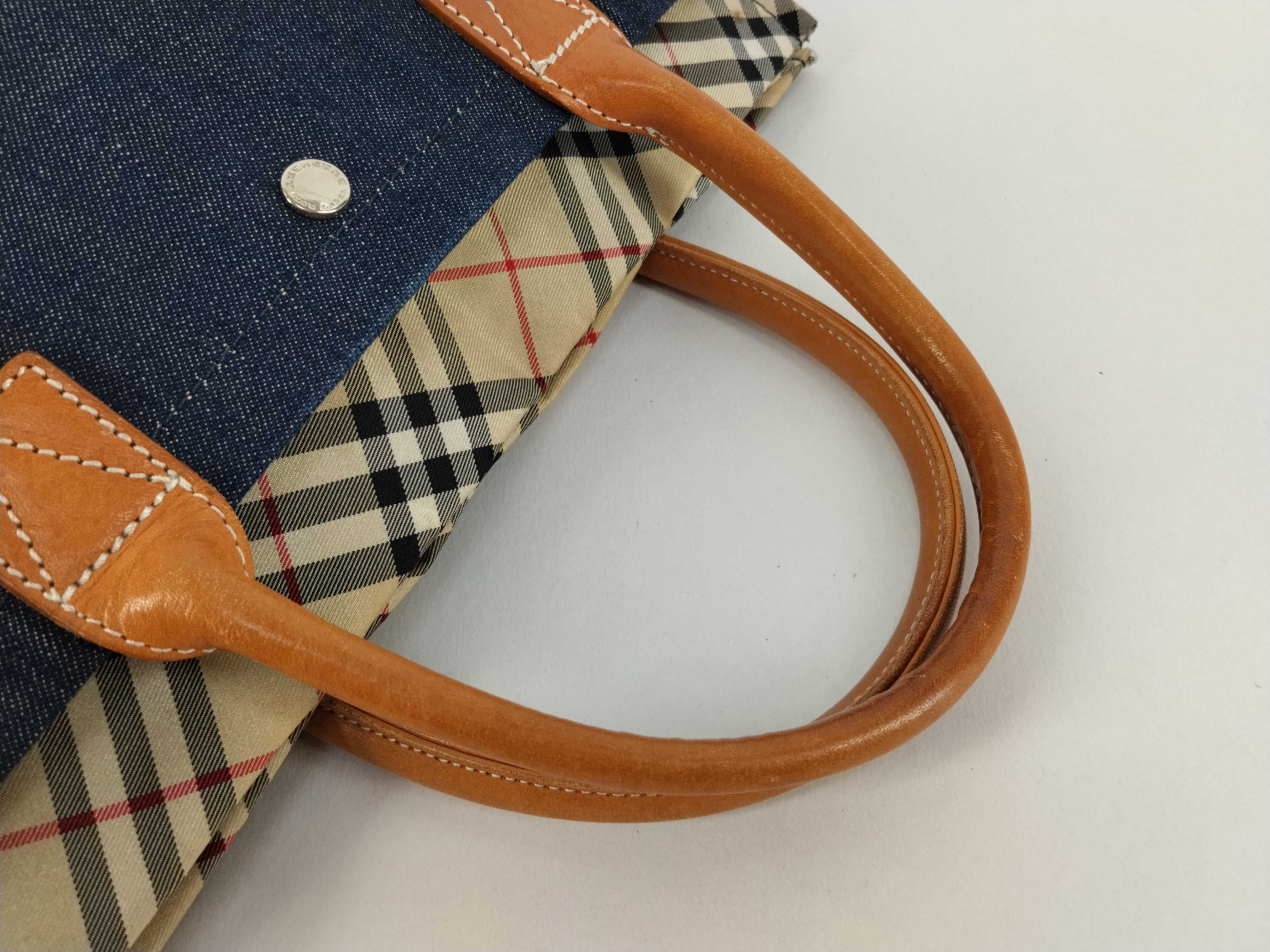 handbag, denim blue handbag — view 3