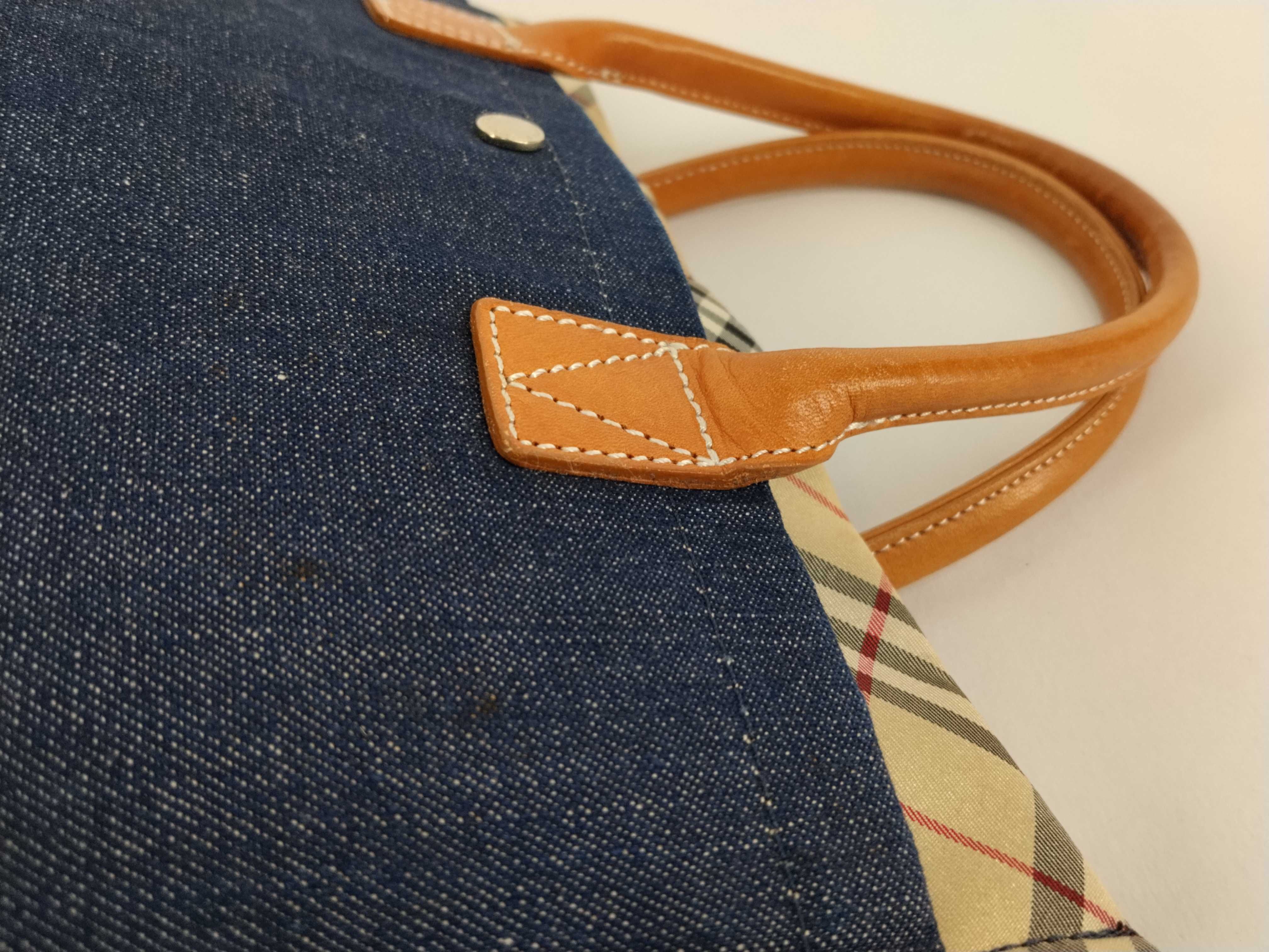 handbag, denim blue handbag — view 5