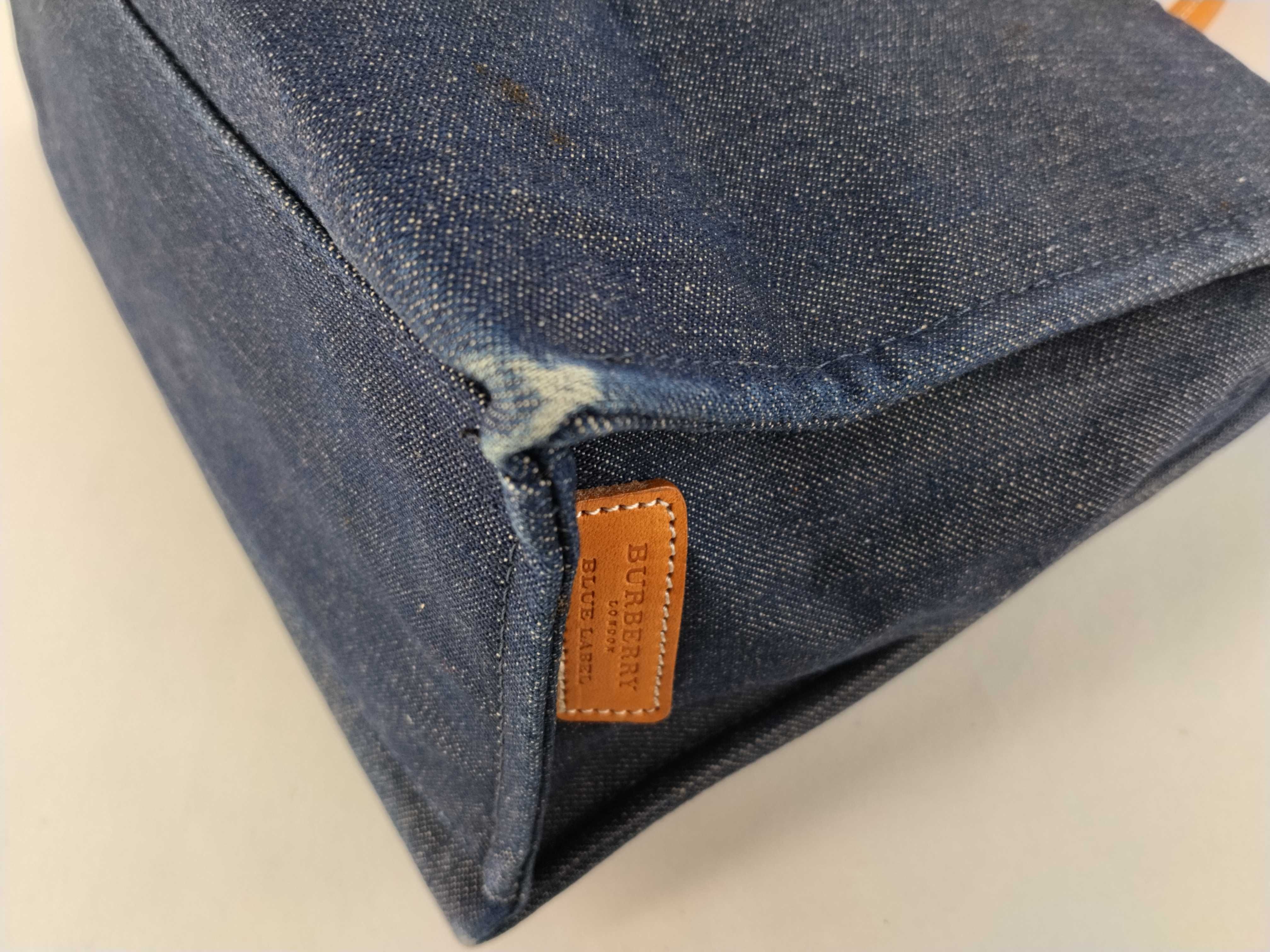 handbag, denim blue handbag — view 6