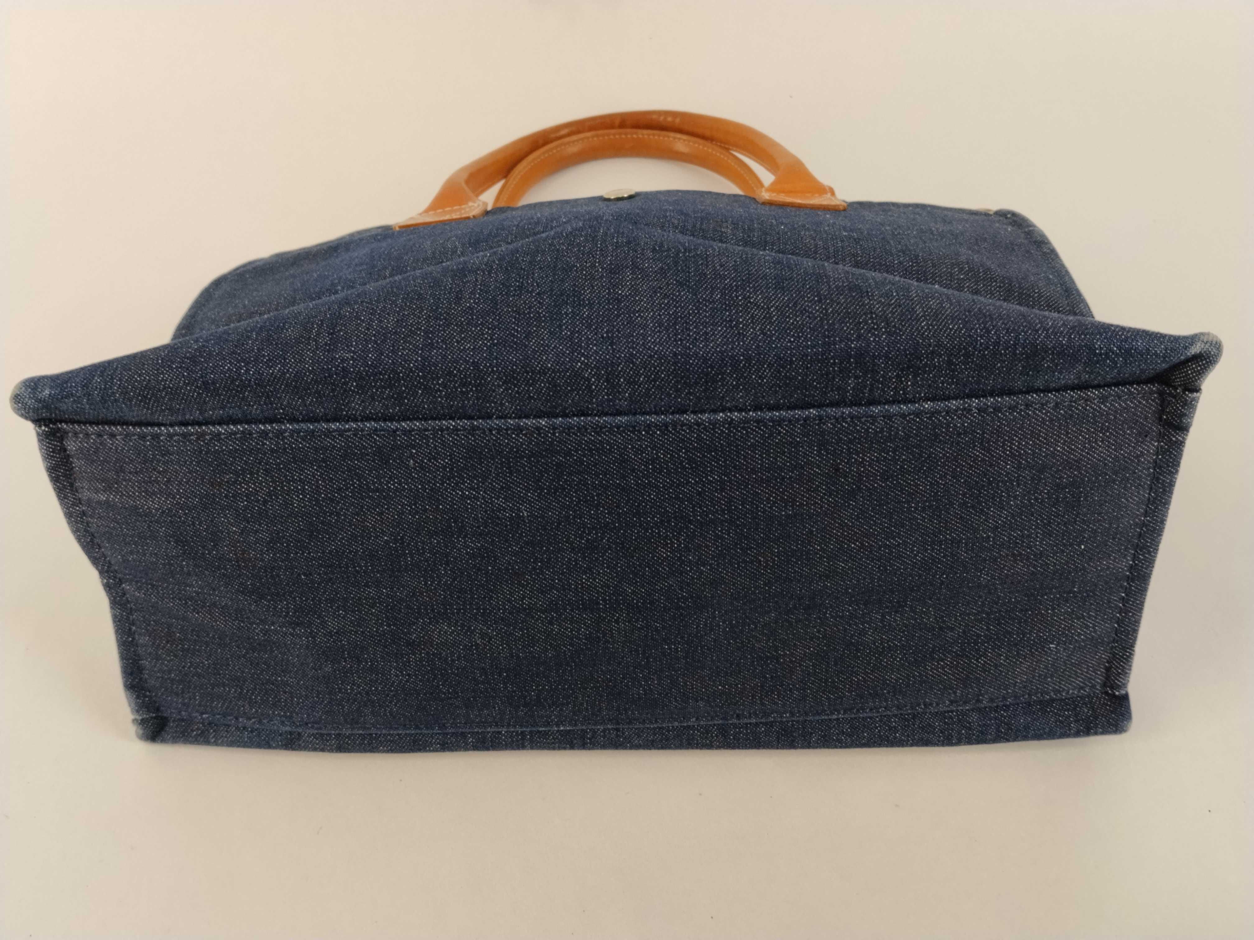 handbag, denim blue handbag — view 7