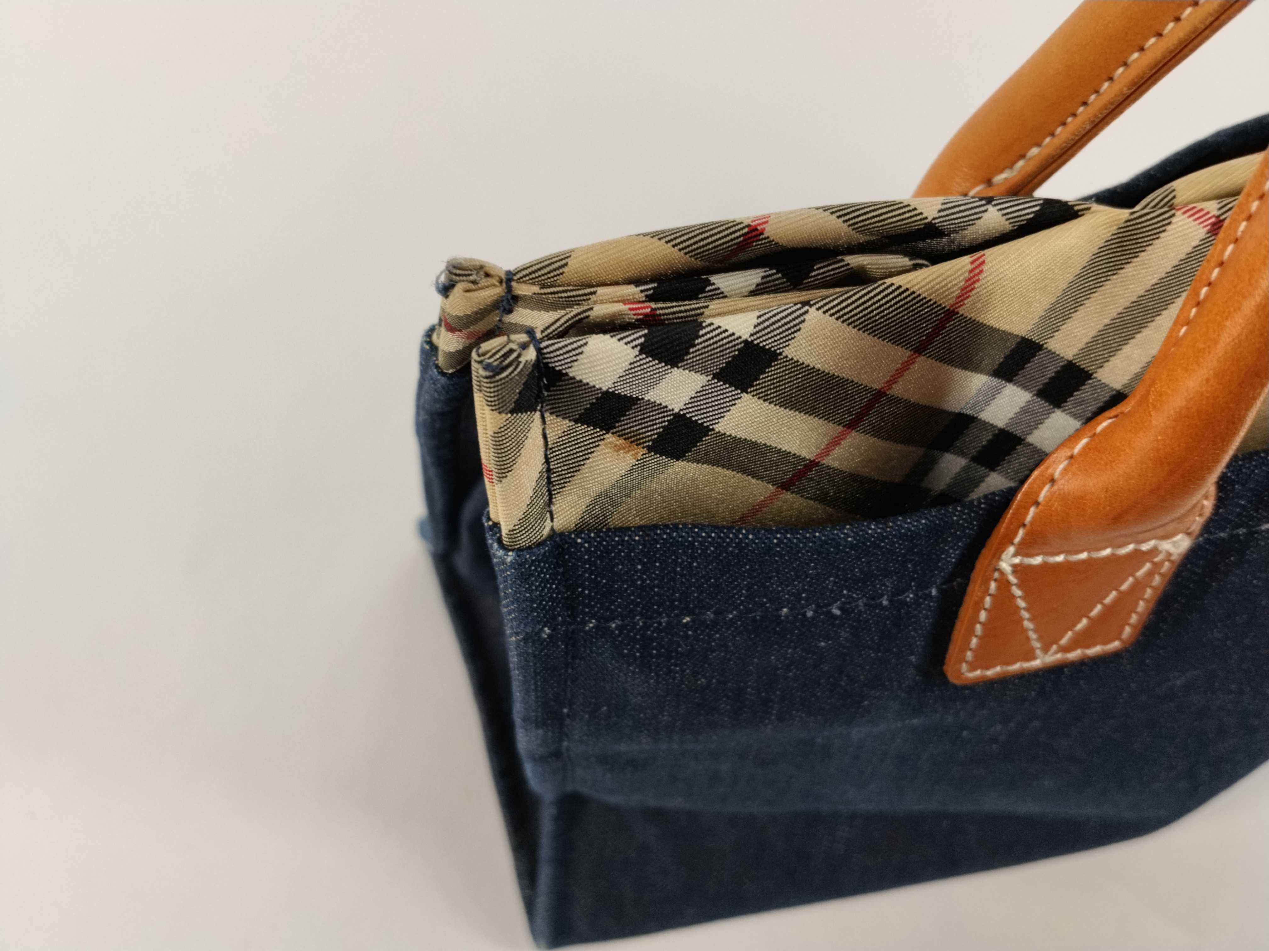 handbag, denim blue handbag — view 9