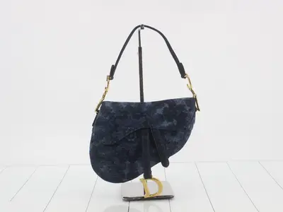 Desaddle Bag - Flower Print Denim 2-Way One-Shoulder Bag