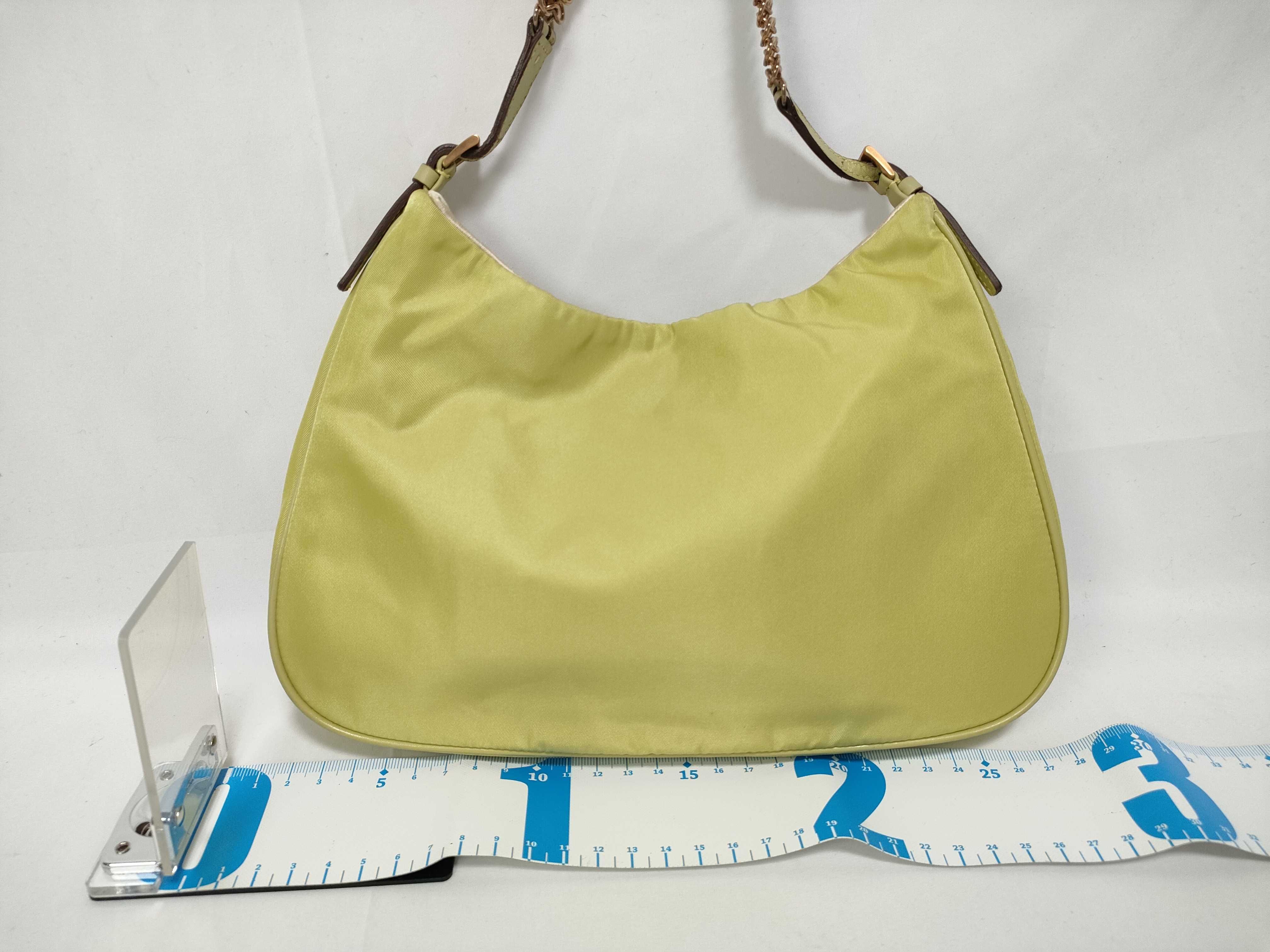 Chain Shoulder Bag, Triangle Logo, Nylon Shoulder Bag — view 2