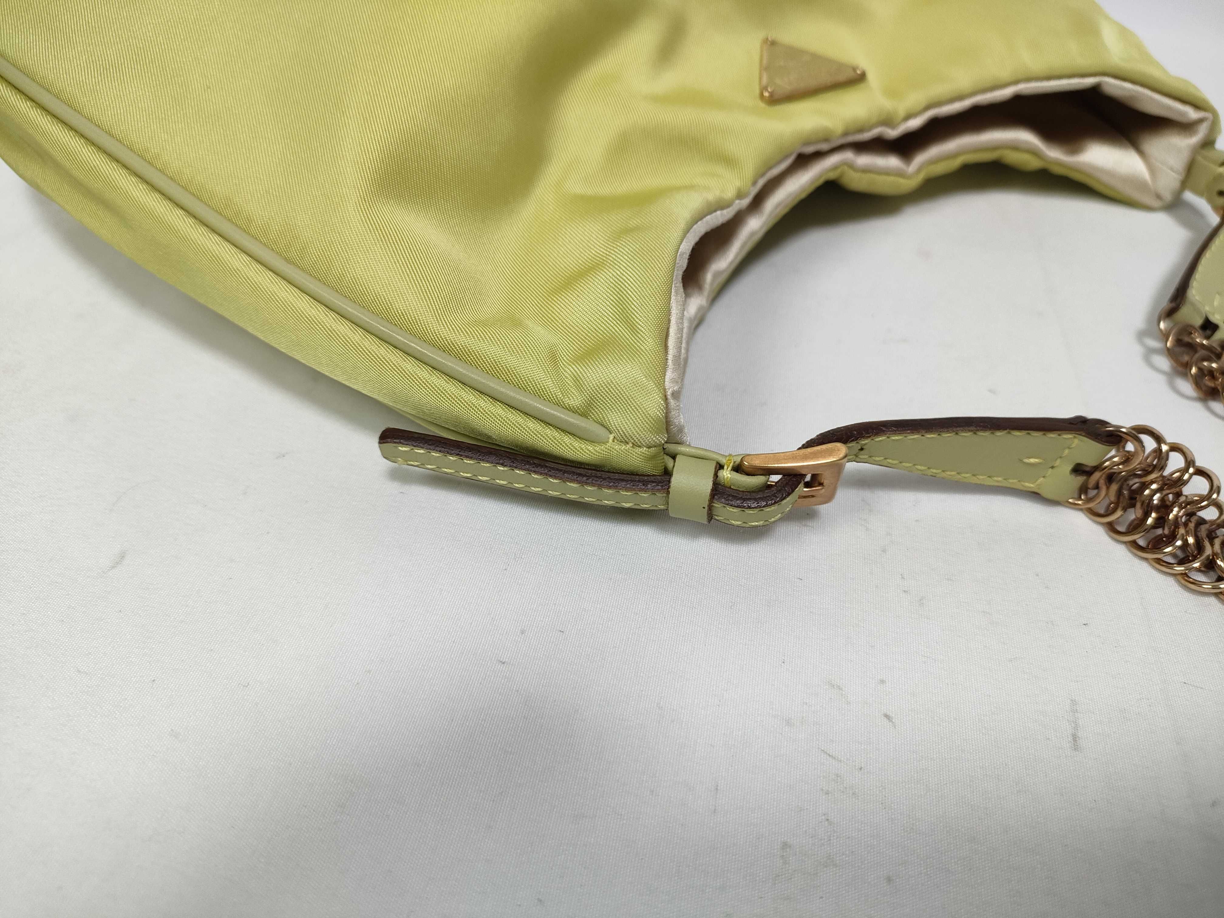 Chain Shoulder Bag, Triangle Logo, Nylon Shoulder Bag — view 11