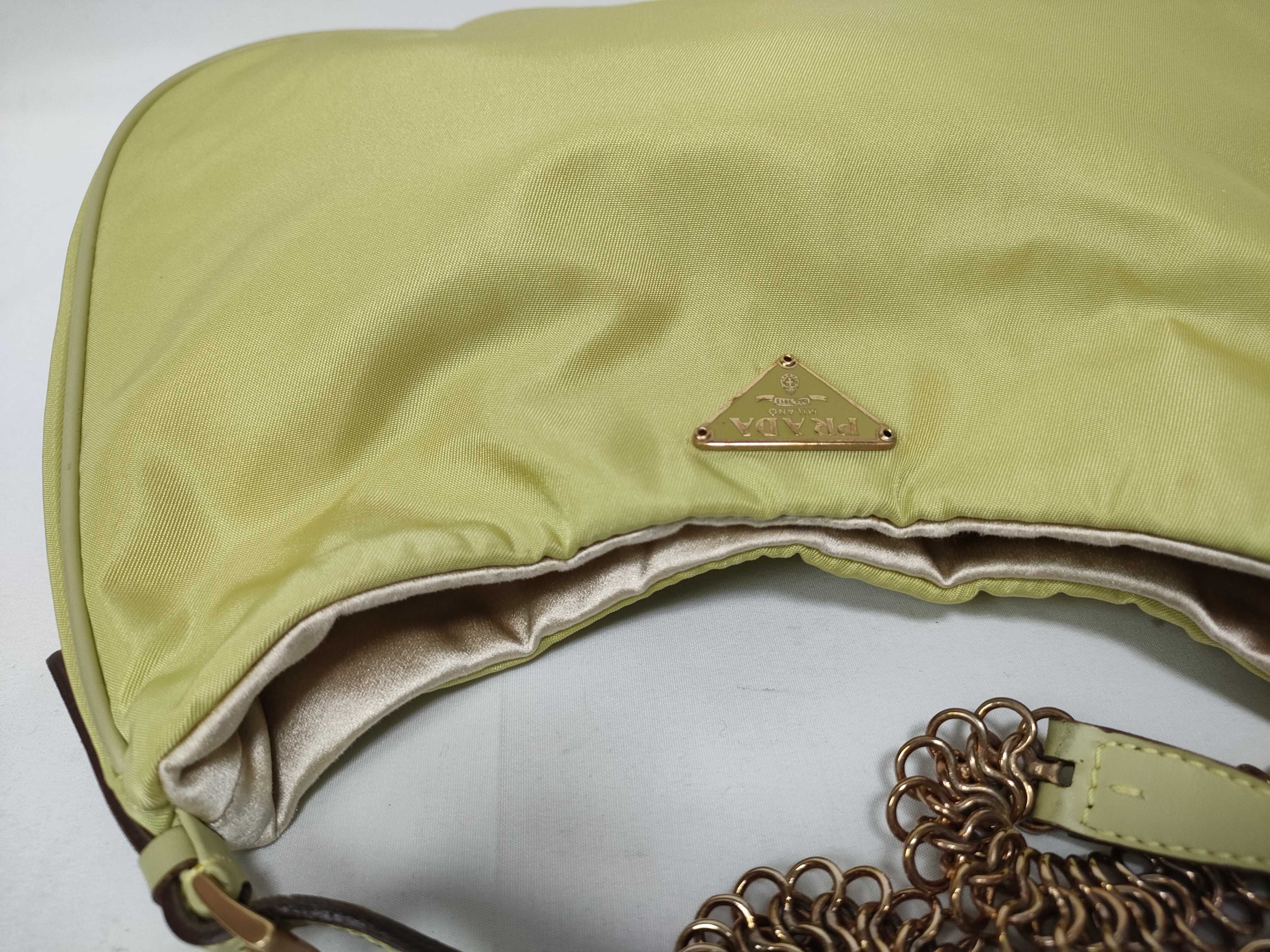 Chain Shoulder Bag, Triangle Logo, Nylon Shoulder Bag — view 12