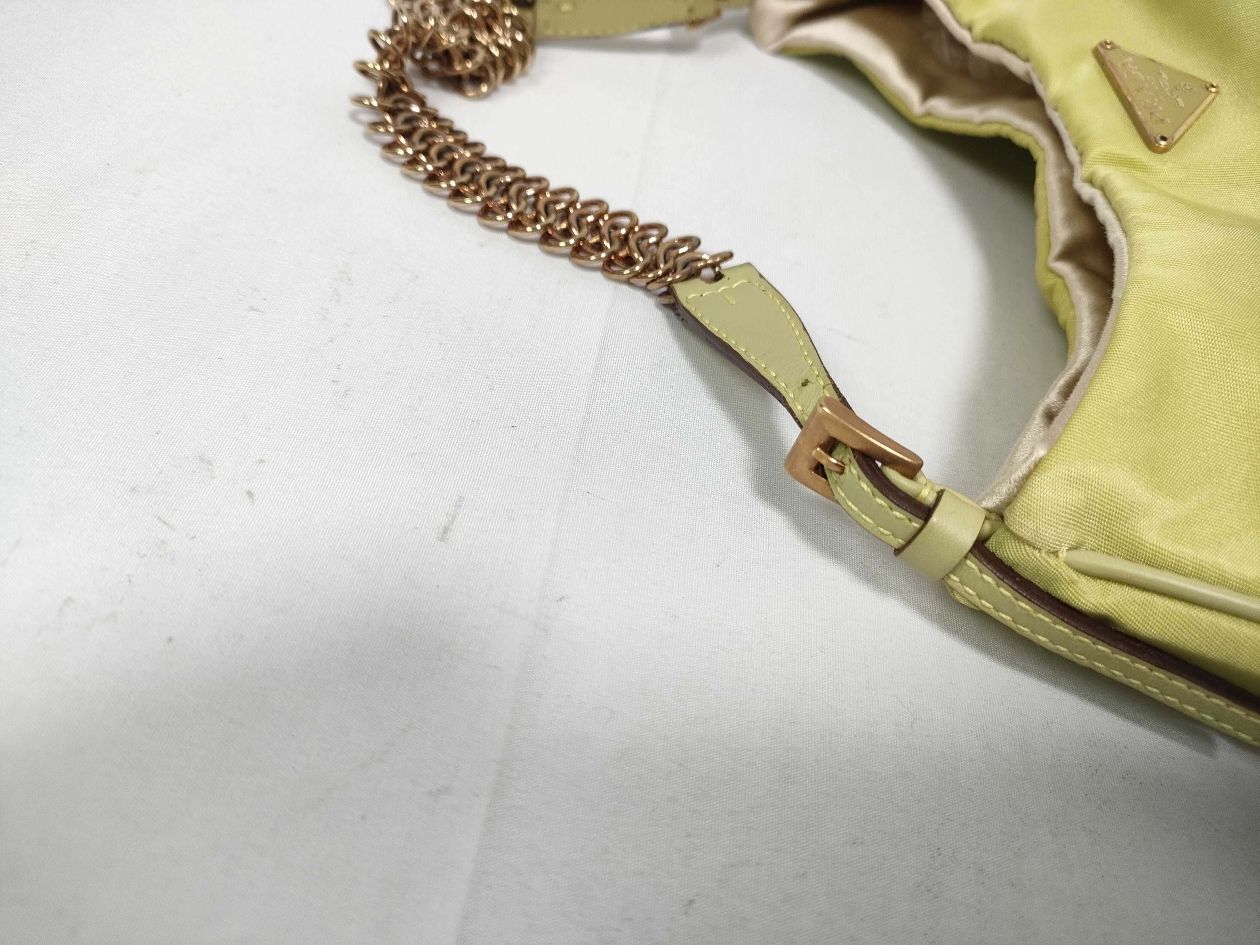 Chain Shoulder Bag, Triangle Logo, Nylon Shoulder Bag — view 7