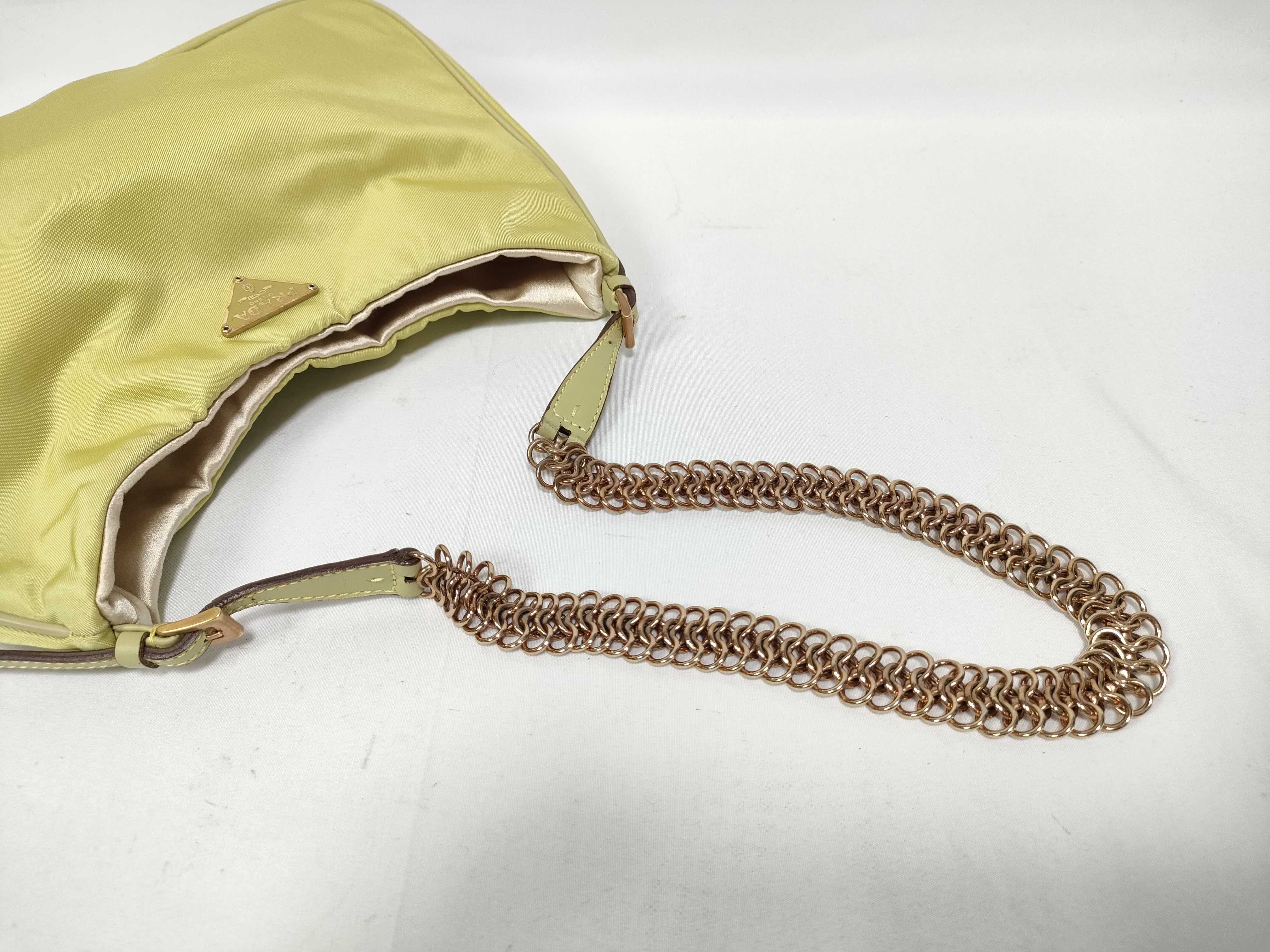 Chain Shoulder Bag, Triangle Logo, Nylon Shoulder Bag — view 10