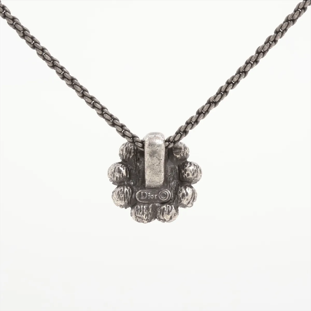 necklace, gold plated with rhinestones, silver. Shows signs of wear, — view 2