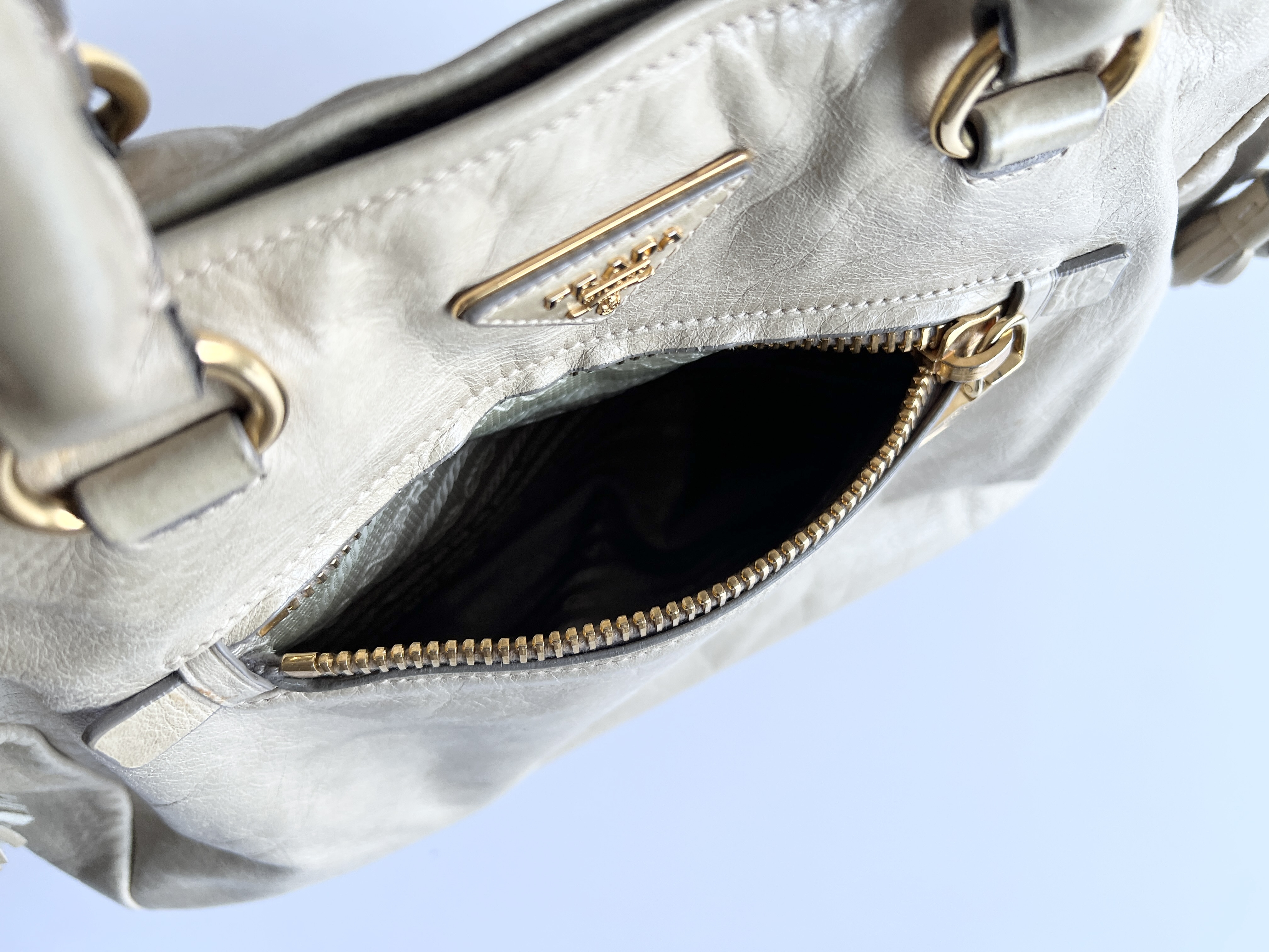 triangle logo fringe tassel leather 2way shoulder bag handbag shoulder bag — view 11