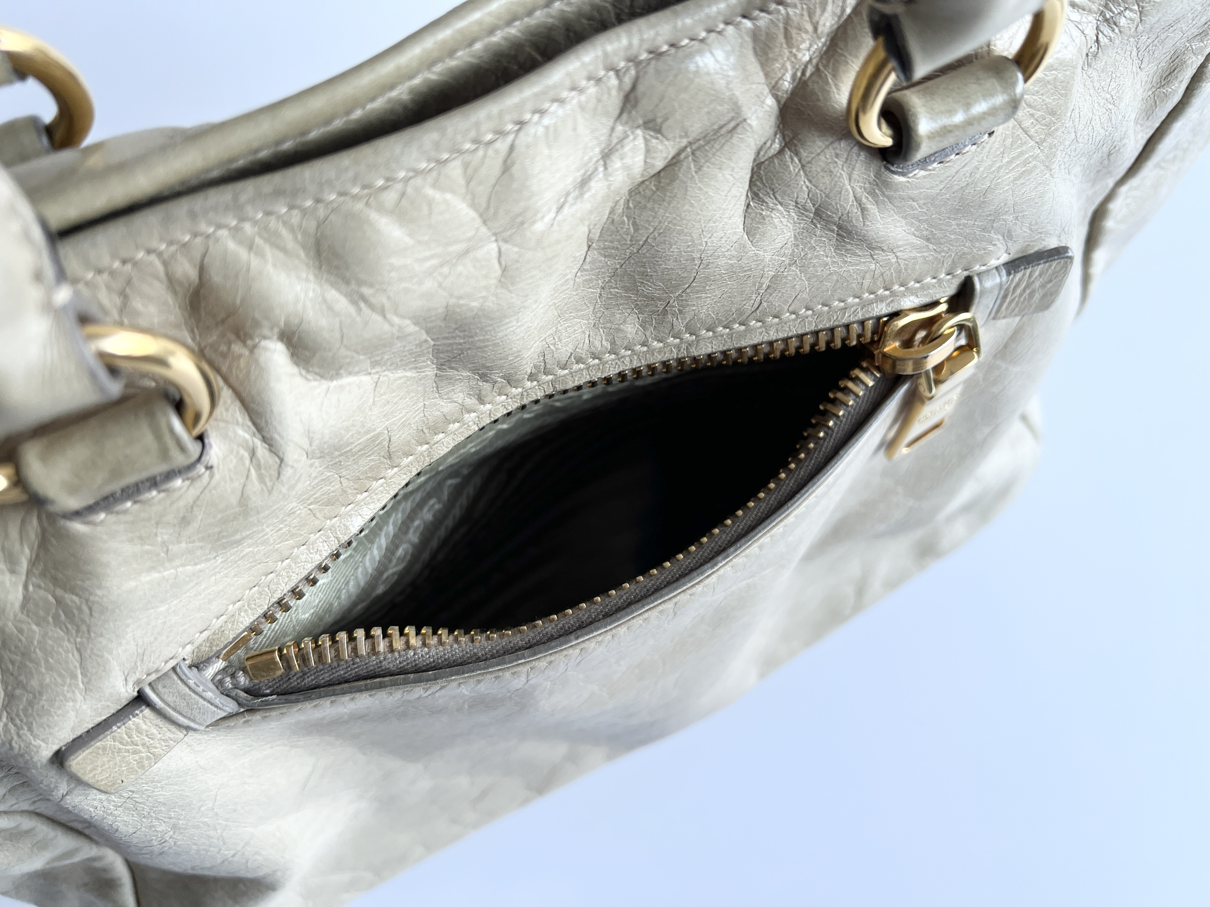 triangle logo fringe tassel leather 2way shoulder bag handbag shoulder bag — view 12