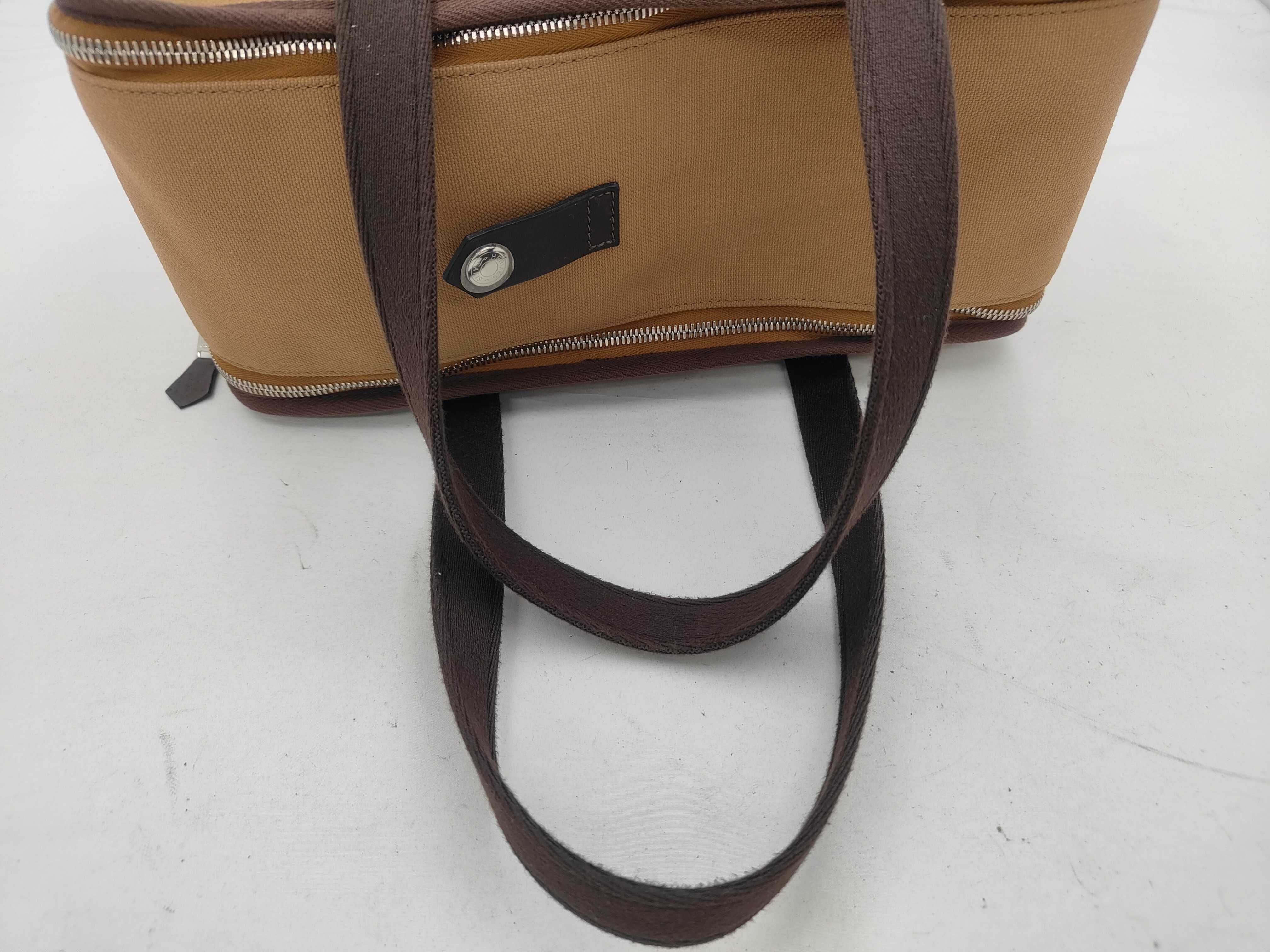 Toile Military Fauve Silver Hardware Dog Carrier Bag — view 3